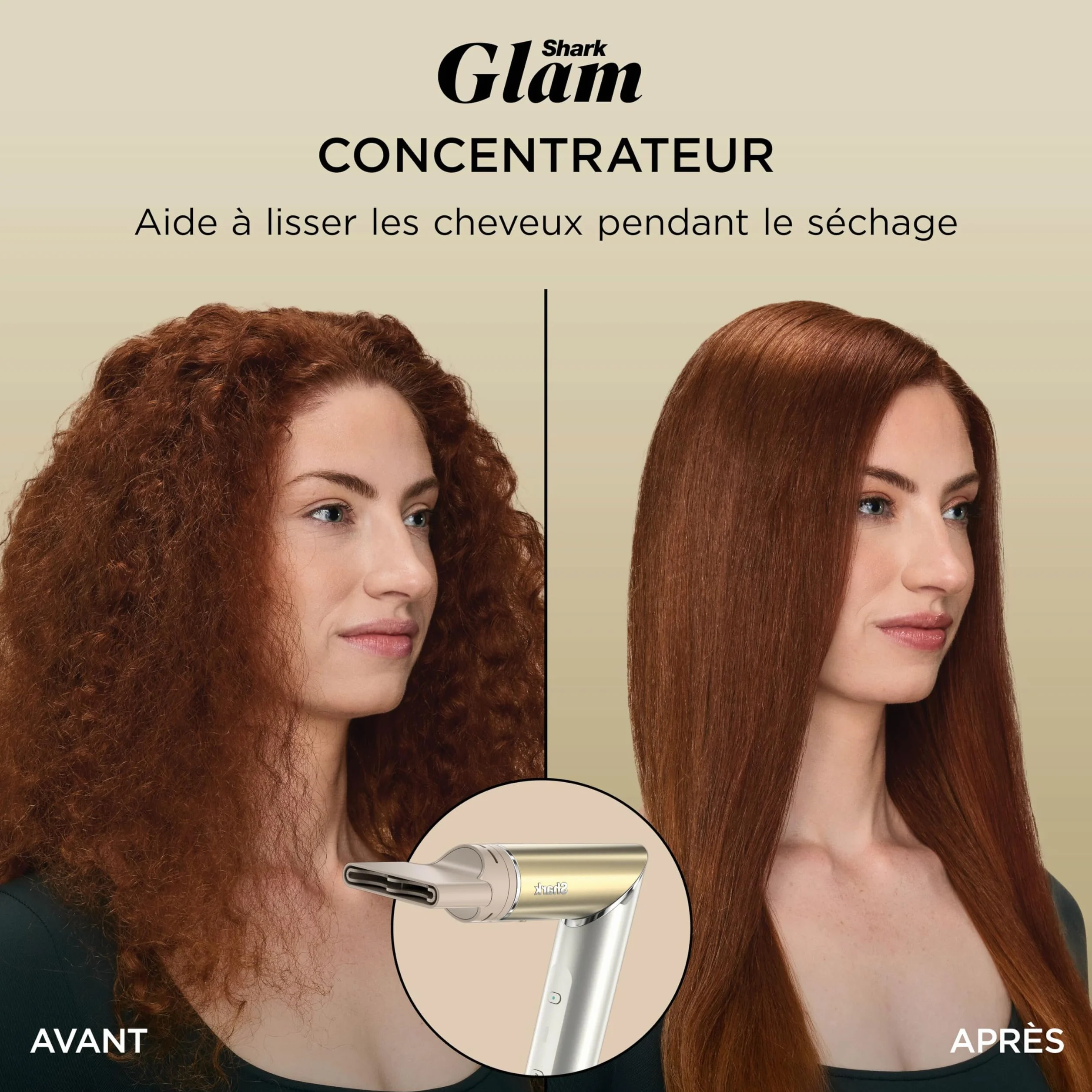 Shark Glam Multistyler Brosse soufflante et volumisante Lisseur cheveux Boucleurs auto-enroulants