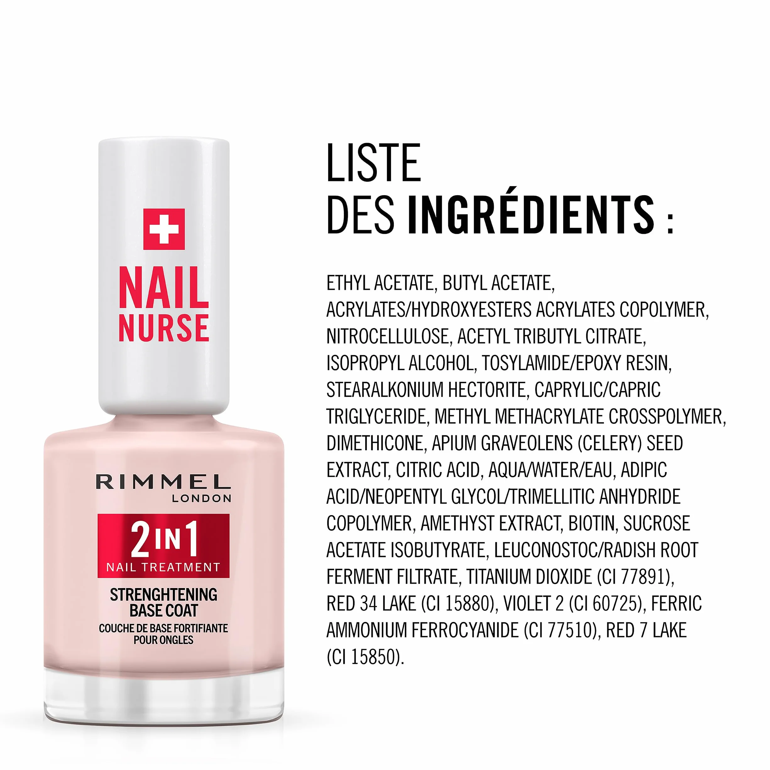 Rimmel London Nail Nurse 2 in 1 Base Coat & Strengthener