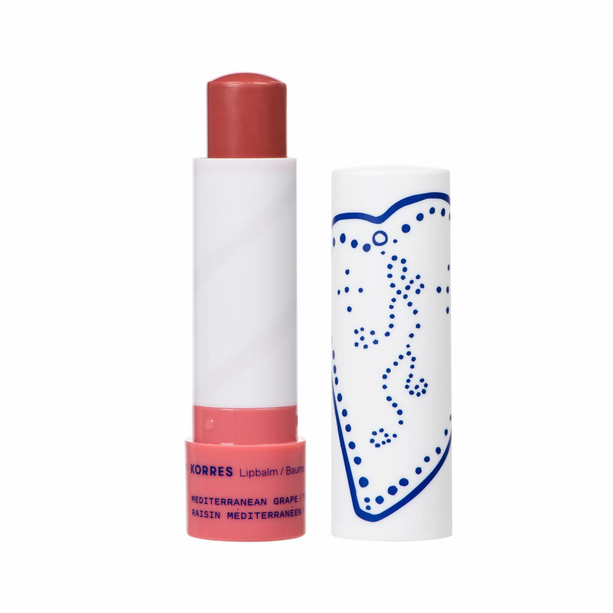 Korres Baume Lèvres Soin Teinté Hydrate Nourrit Répare 97% d'Origine Naturelle Raisin Méditerranéen
