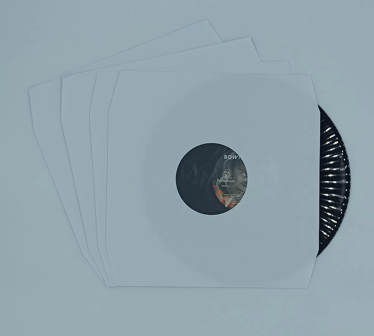 100 sous Pochettes intérieures en Papier doublées antistatiques Blanches pour Vos disques vinyles 33 Tours 12"