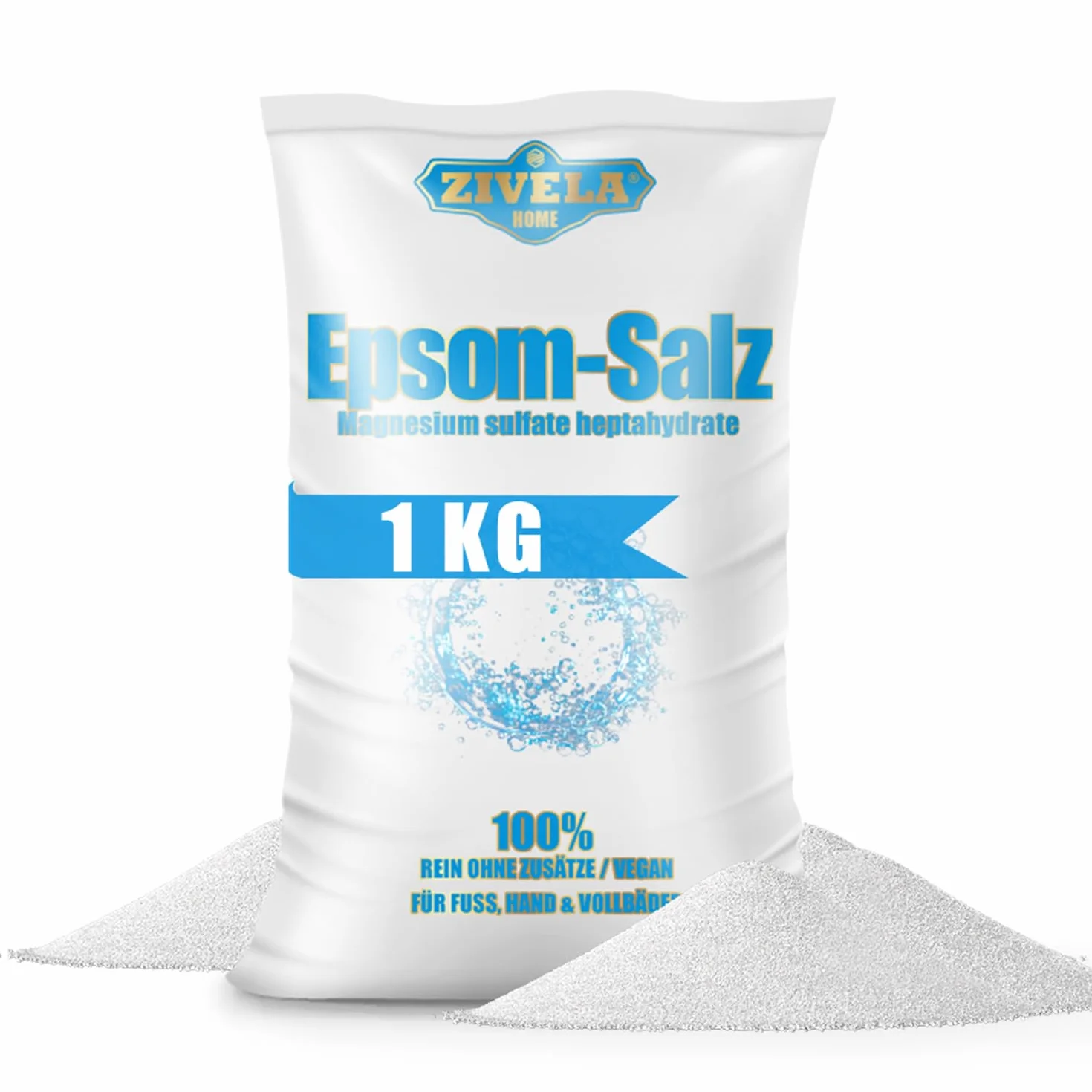 Sel d'Epsom 1kg - Sulfate de magnésium pur pour le bain