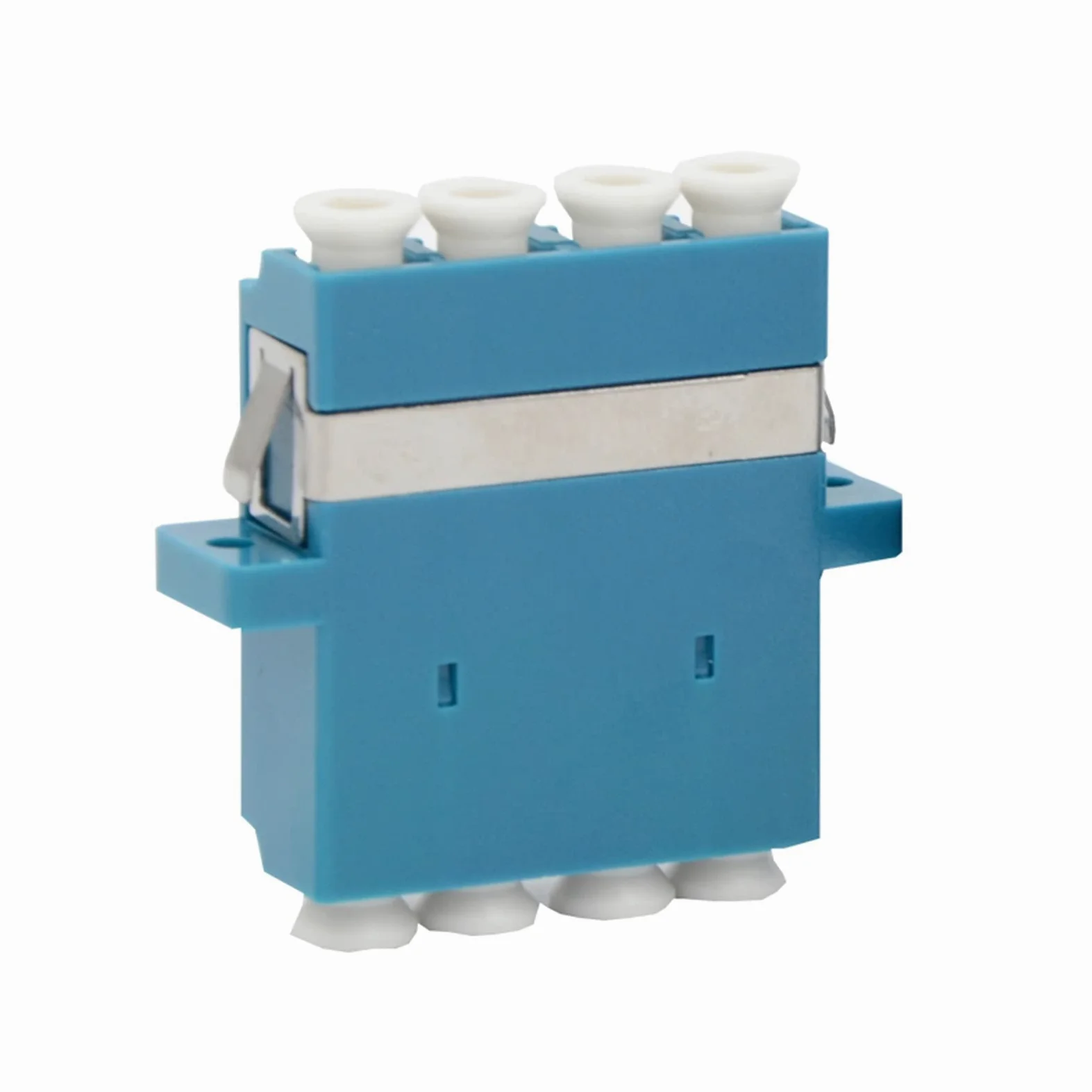 Accessoires de Fibre Optique 25 pcs LC UPC Adaptateur Quad à Fibre Optique LC Coupleur à Fibres optiques/Atténuateur Fibre Blanche DE Fibre Quad 4 Ports CONNECTEUR DE Fibre Connecteur