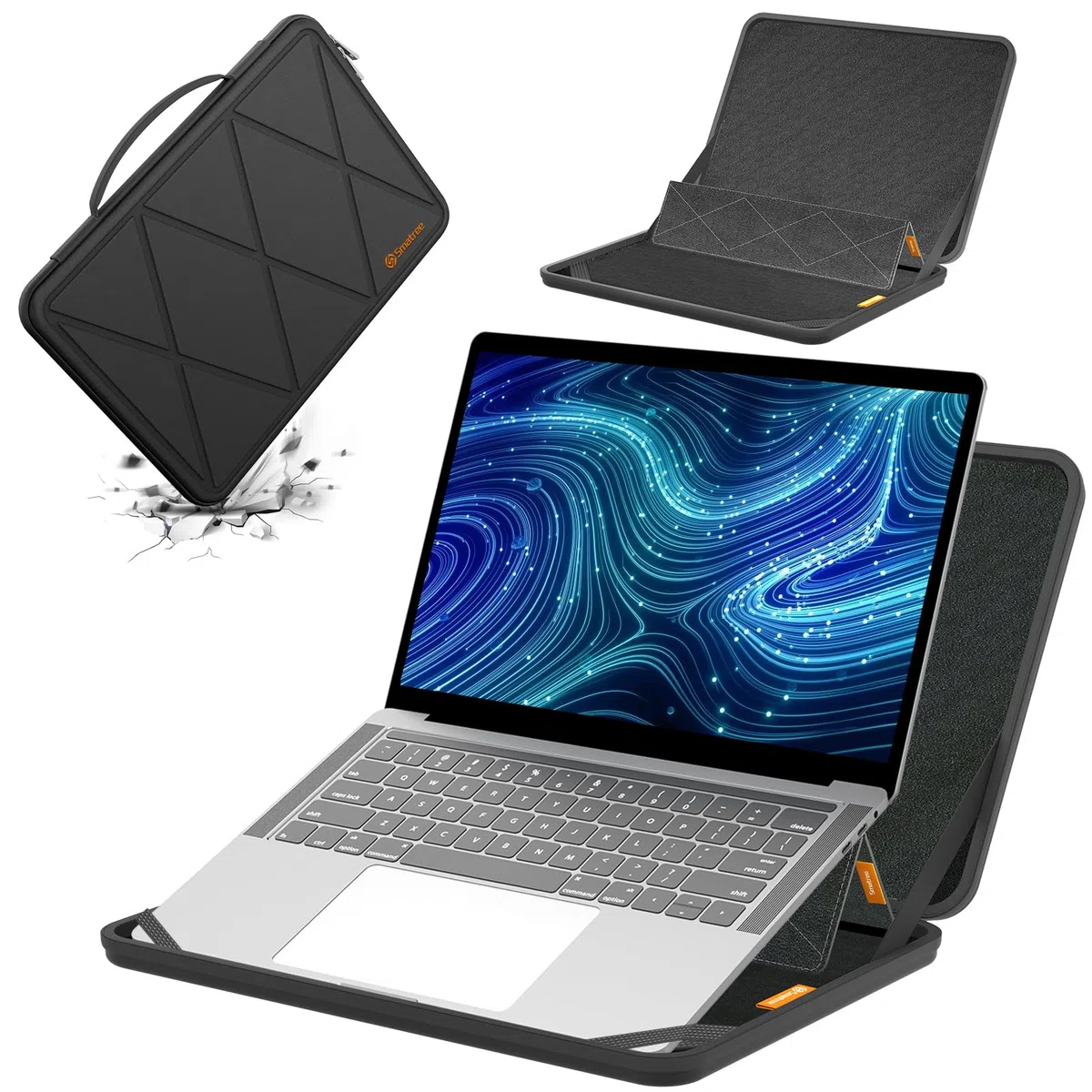Smatree MS50 Housse de Protection en EVA Rigide avec Support Compatible pour 14 Pouce Dell Latitude 7455 Copilot+PC/7450/7400/7410/7420/7440 Or 2-in-1 (Non Compatible pour Inspiron 14 Plus 7440!)