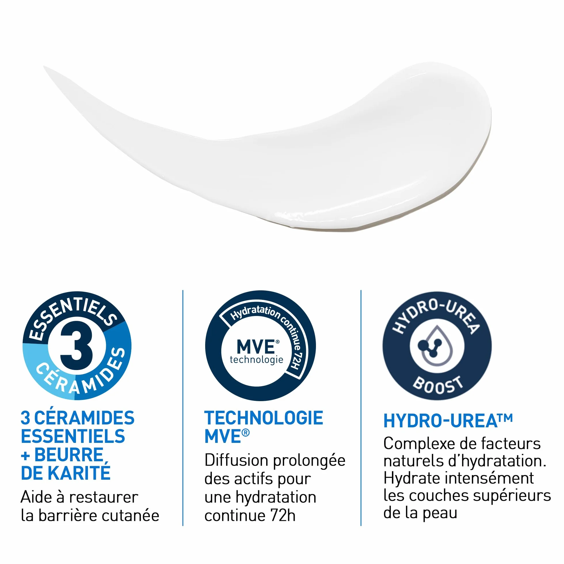 CeraVe Baume Hydratant Intensif Corps & Visage Peaux Très Sèches 72H d’Hydratation Beurre de Karité 3 Céramides Hydro-Urea Boost 340g