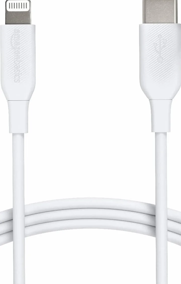 Amazon Basics Câble USB 2.0 Type C vers Lightning MFi 0.9 m Blanc