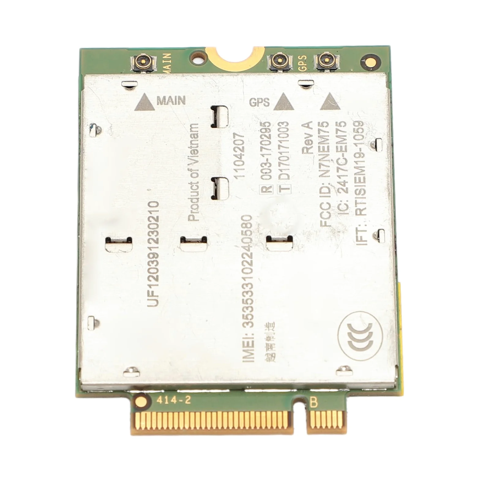 Carte Module 4G EM7565, Carte Réseau 4G LTE EM7565 1104207, avec Interface NGFF M2, Module 4G Haute Vitesse PCI Express M.2 Cat 12 pour Ordinateurs Portables, 24 Bandes LTE