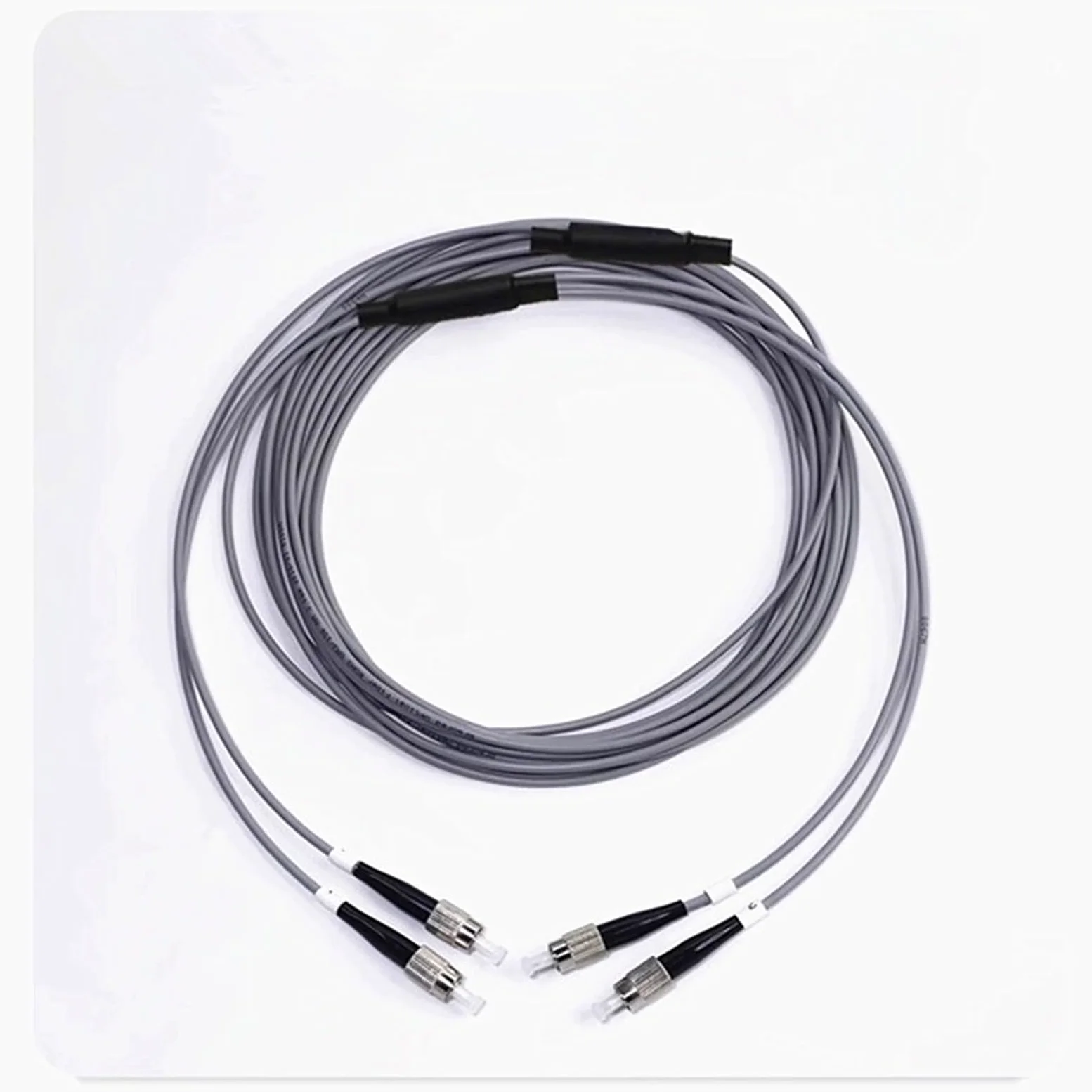 Câble à fibre optique blindé en PVC multimode OM1 62,5/125 Simplex/Duplex à 2 cœurs - Connecteurs LC FC-SC-ST - 10 m à 50 m (SC 2 fils, 20 m)