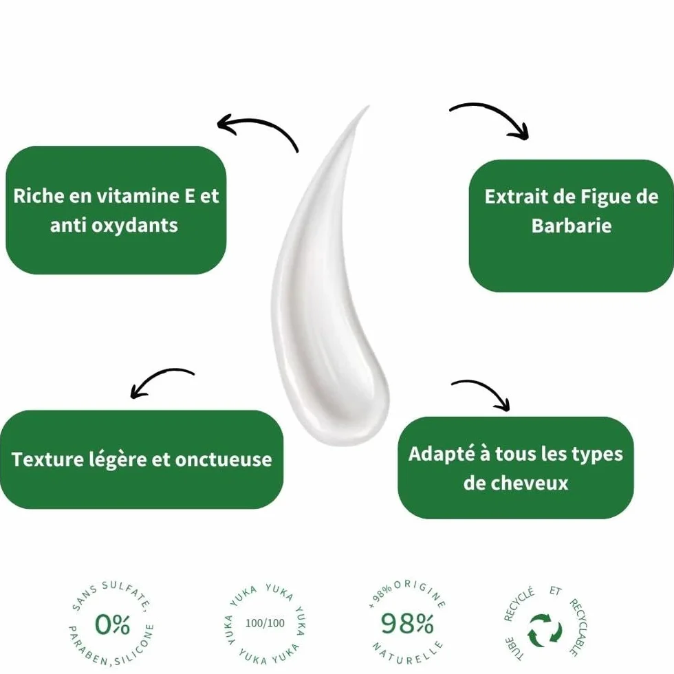 Shaeri Soin Démêlant 200 ml Hydratation Sans Silicone Vegan Naturel Tube Recyclé