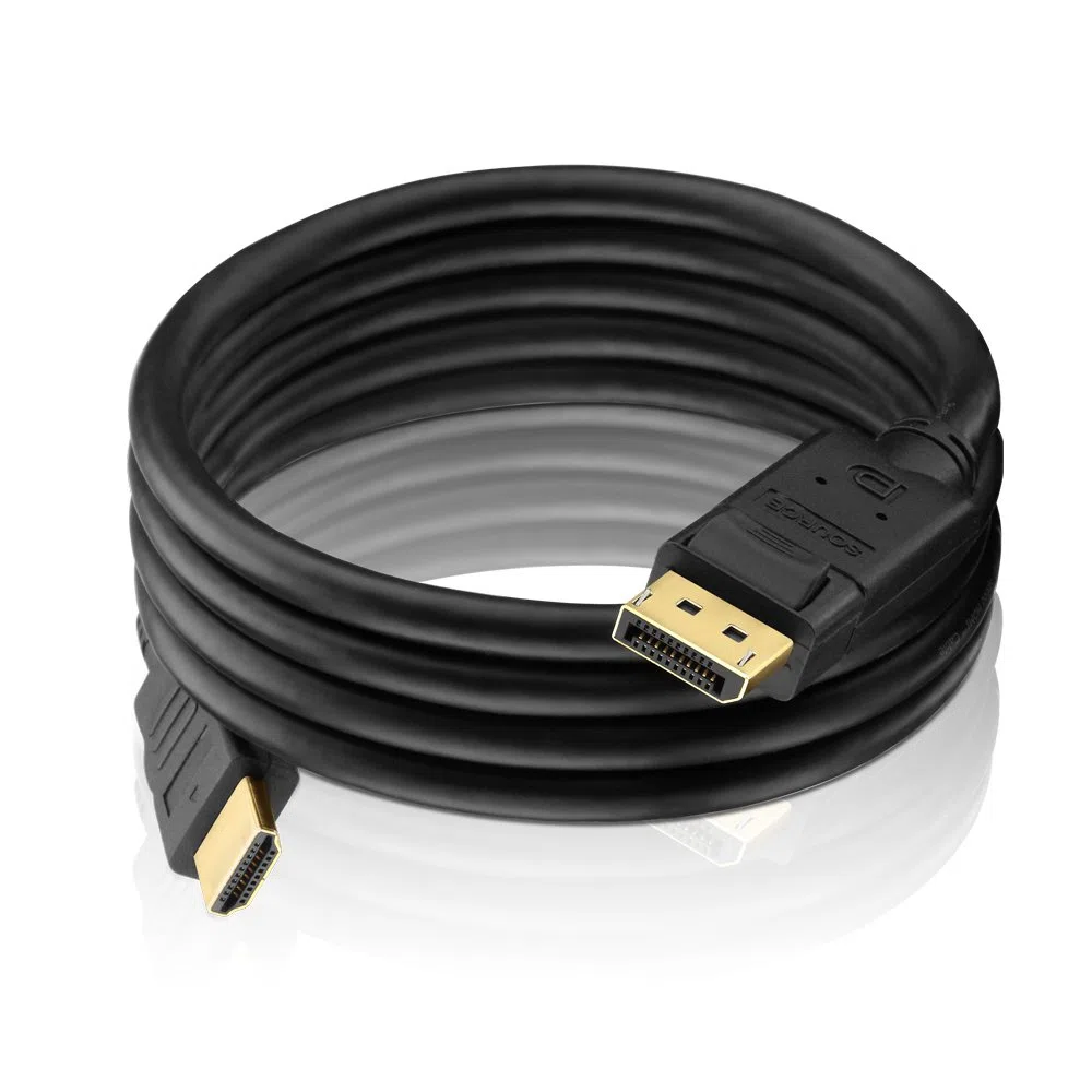 PureLink PI5100 Câble adaptateur DisplayPort à HDMI (2K FullHD (1080p), Ethernet), DisplayPort mâle (20 broches) à HDMI mâle (19 broches), certifié, 15,0m, noir