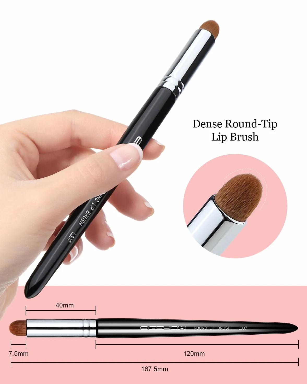 Pinceau à lèvres EIGSHOW à tête ronde pour correcteur (L307)