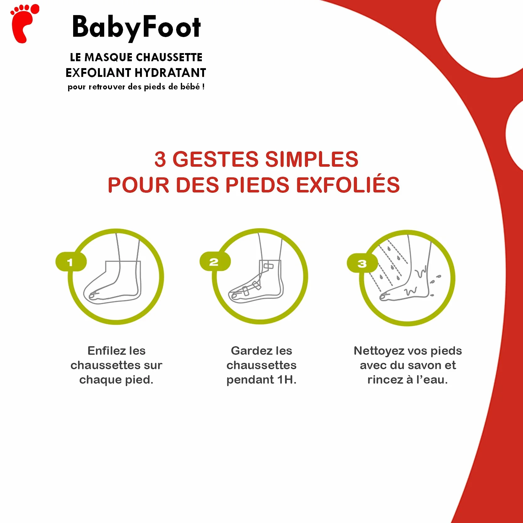 BABY FOOT Masque Chaussette Exfoliant Pieds Anti Callosités Peaux Mortes Fabriqué au Japon 1 Paire