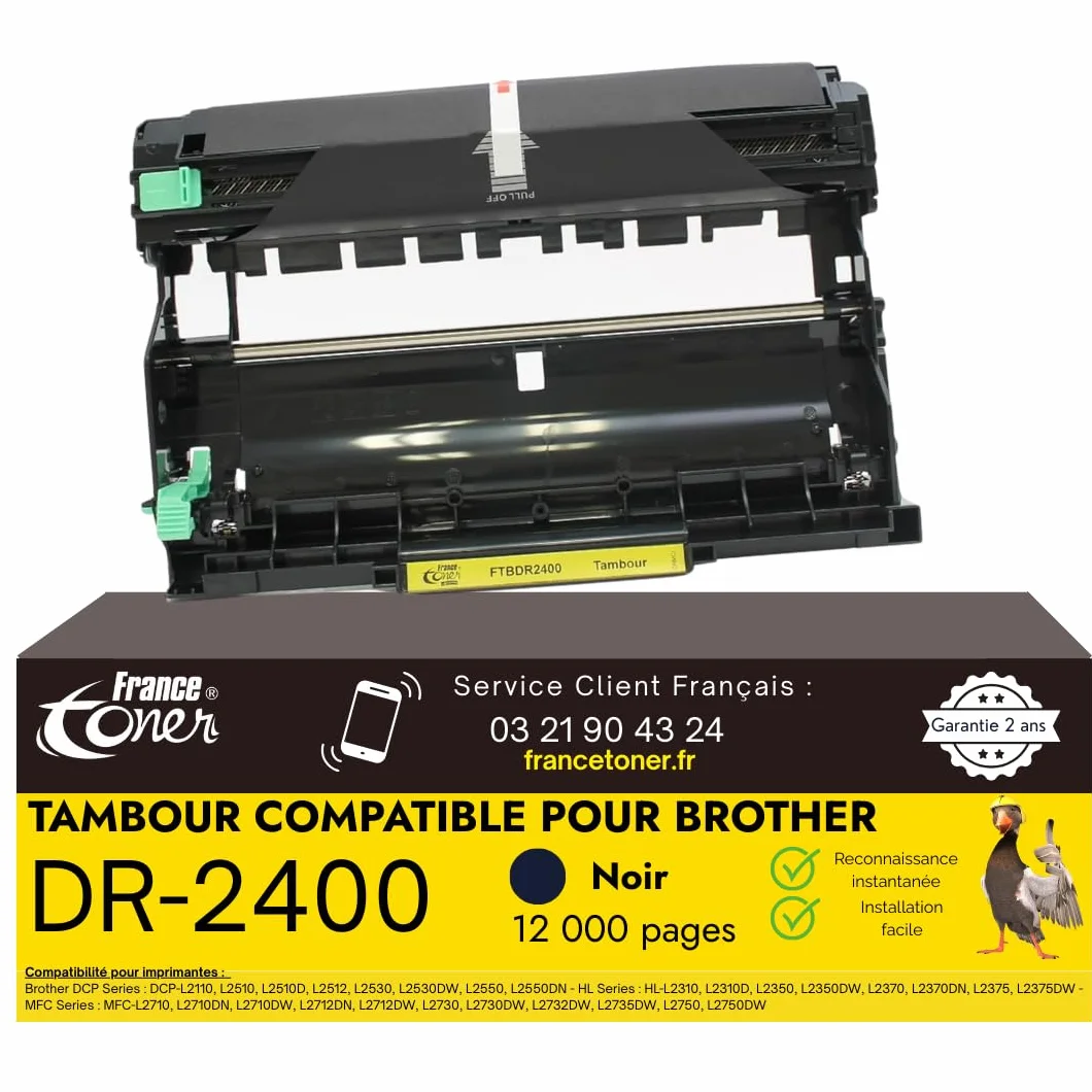 Brother DR2400 Bęben Kompatybilny Czarny do HL L2310D, DCP L2510D, MFC L2710DN