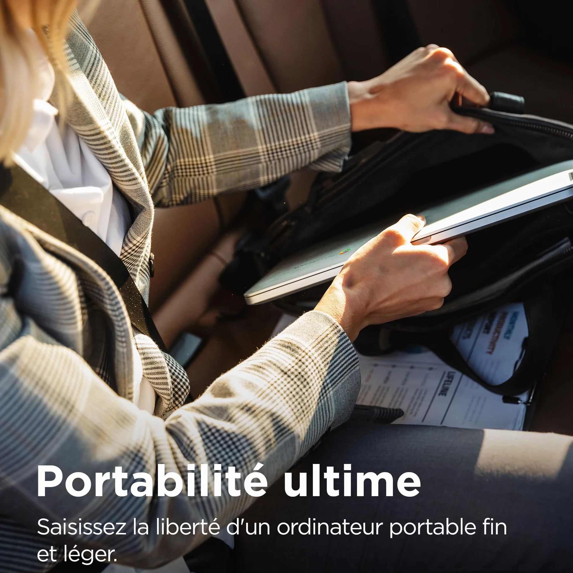 Lenovo IdeaPad Slim 3 Chromebook 14M868 Ordinateur Portable 14'' FHD MediaTek Kompanio 520 RAM 4Go SSD 64Go Clavier AZERTY Français Bleu
