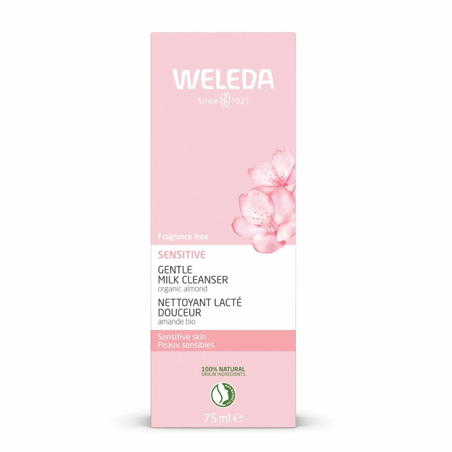 WELEDA Lait nettoyant Confort Amande Peaux sensibles Texture douce 75 ml