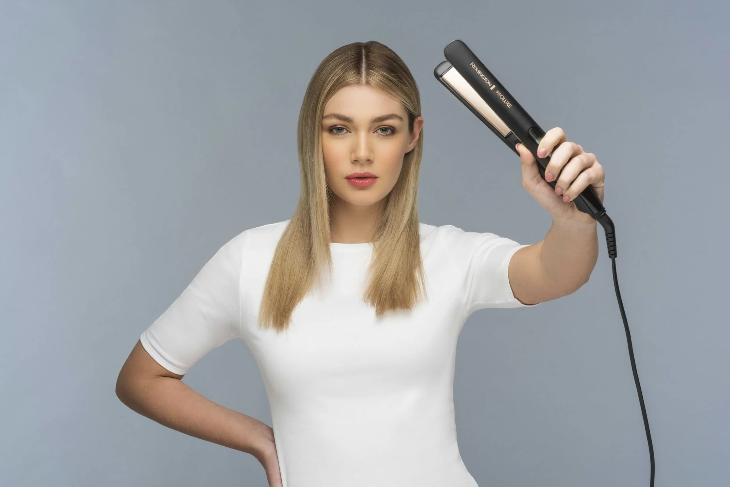 Remington Fer à Lisser PROluxe Midnight S9100B 110 mm Plaques en céramique OPTIheat