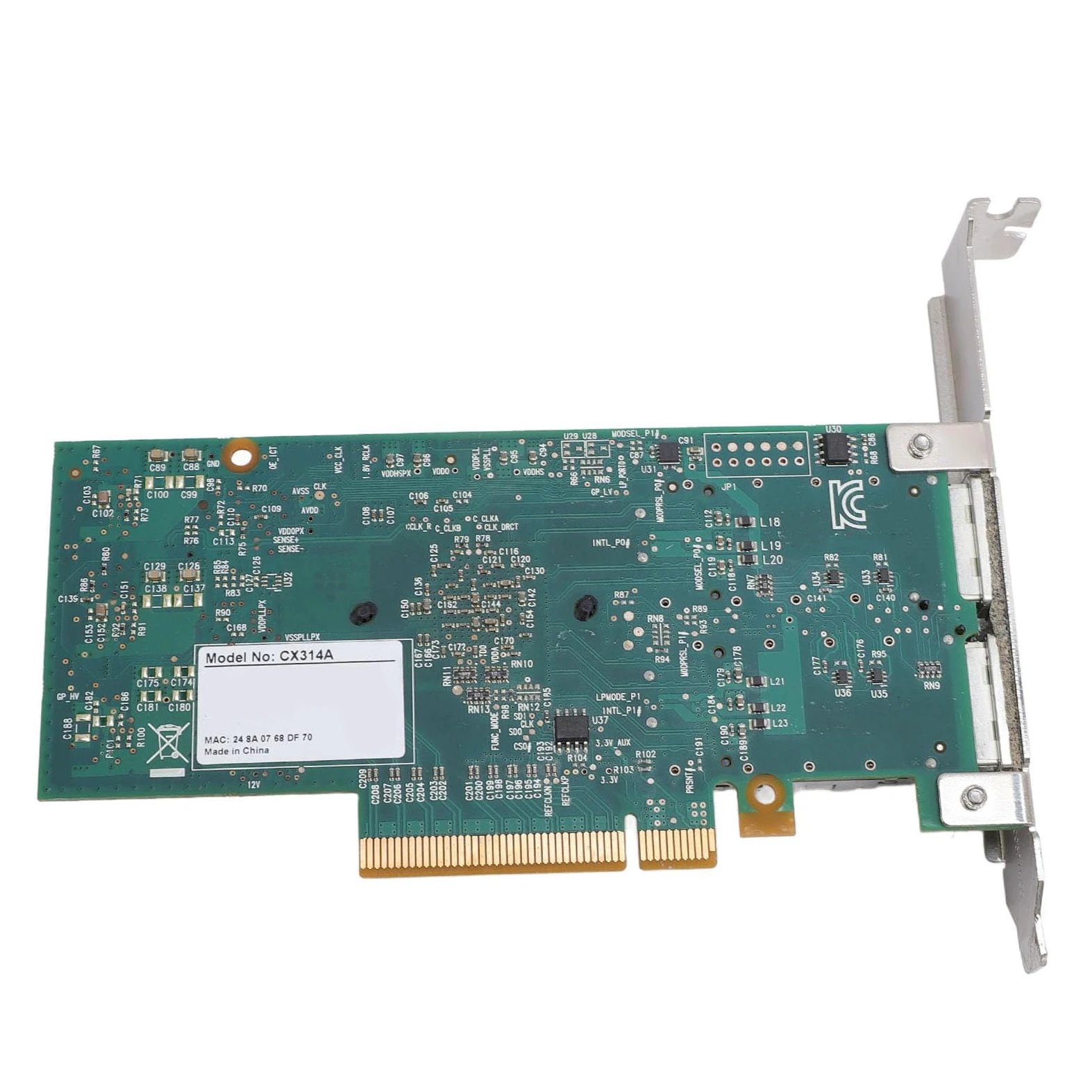 Gugxiom Carte réseau PCIe 40 Go double port QSFP PCI Express 3.0 X8 Ethernet pour fibre optique