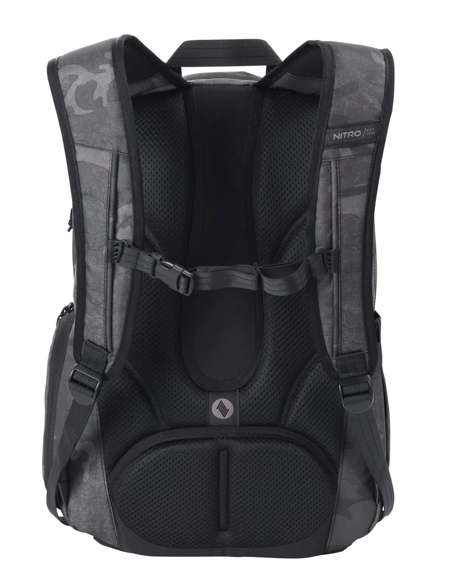 Nitro Future Hero Sac à dos d'écolier avec organiseur et compartiment pour ordinateur portable 17", Camouflage forgé, 35 l, Décontracté