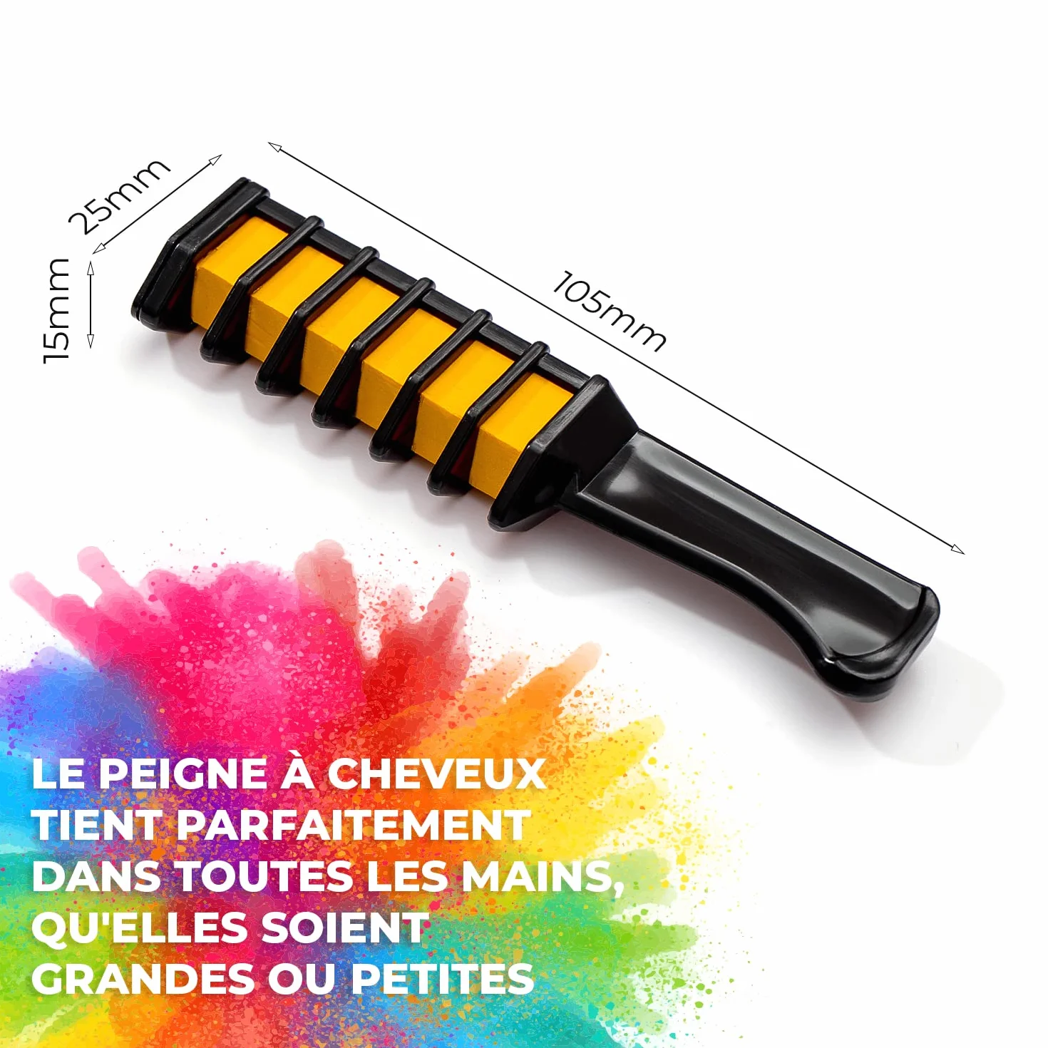 Magicat Peigne à Craie pour Cheveux Set - 10 Couleurs Lavables pour Enfants