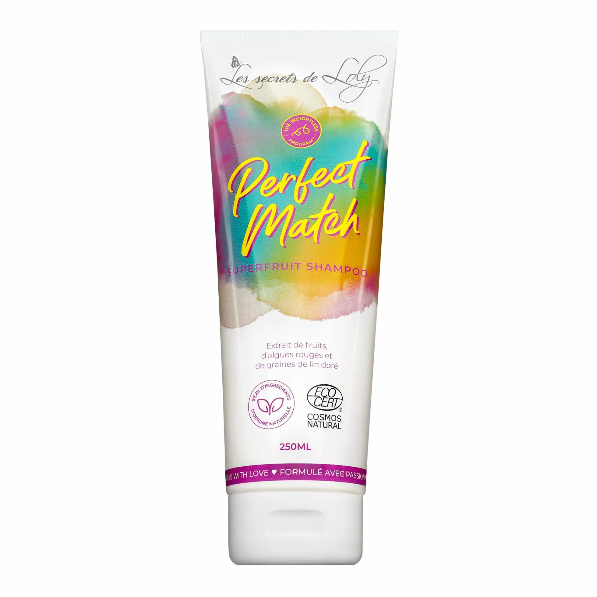 Les Secrets de Loly Perfect Match Shampooing sans Sulfate Cheveux Ondulés Bouclés Frisés 250 ml