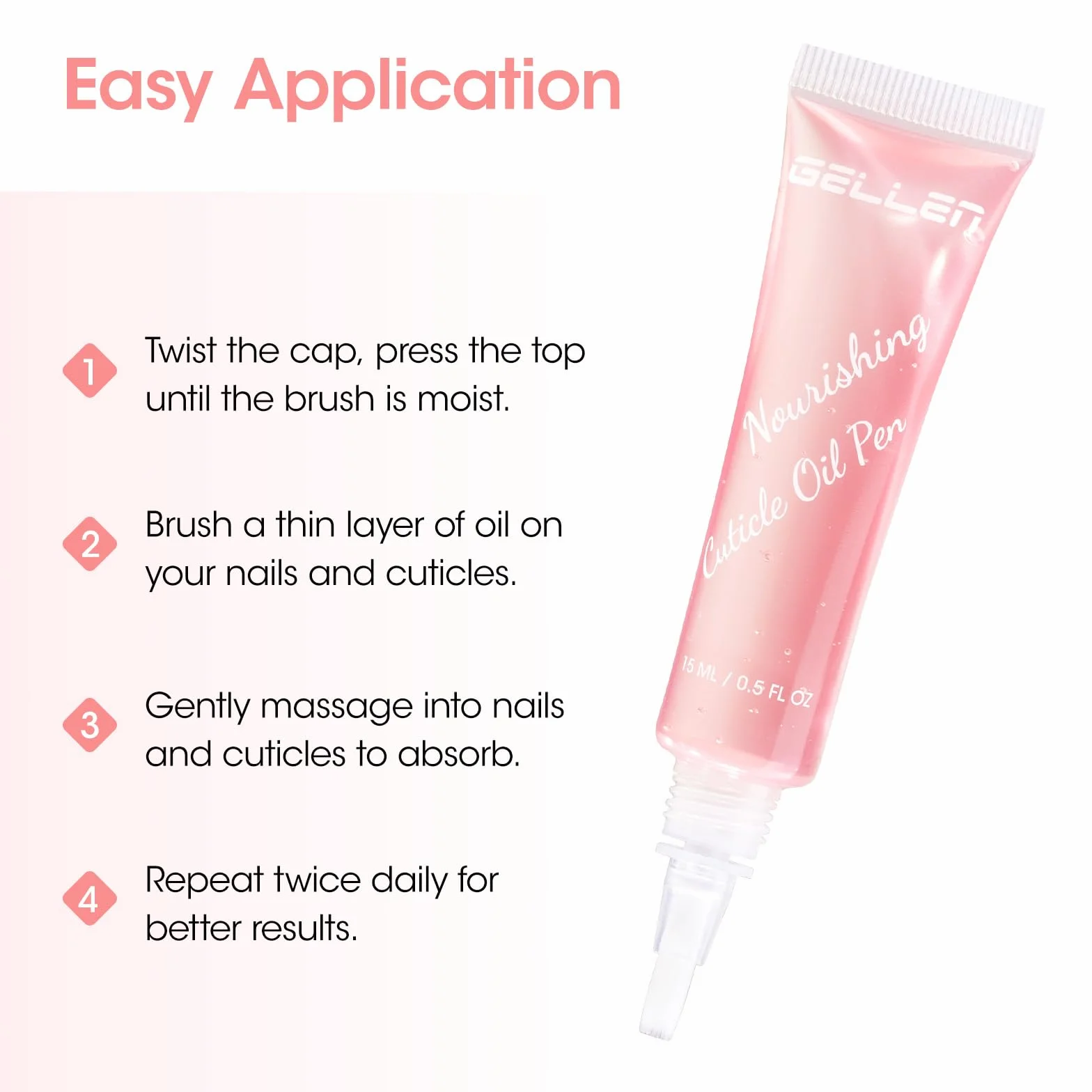 Huile Cuticules Ongles 15ML Avec Brosse Douce - Huile De Soin Ongle Nourrissante Riche En Huile de Jojoba et Vitamine E