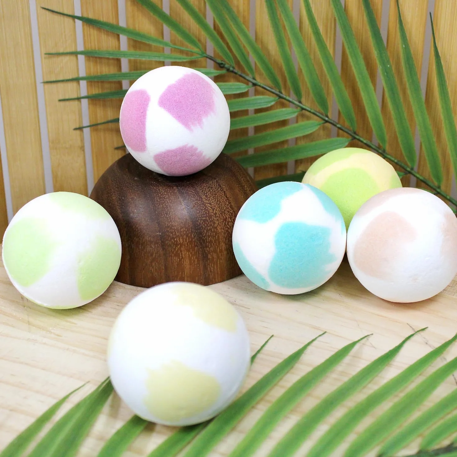 Bombe de Bain Moussant Relaxation Vanille Bicolore 60g Cadeau Femme Aromatherapie