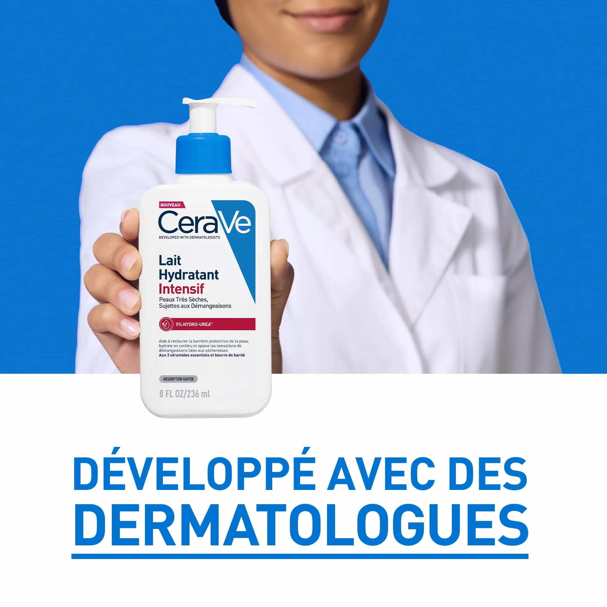 CeraVe Baume Hydratant Intensif Corps & Visage Peaux Très Sèches 72H d’Hydratation Beurre de Karité 3 Céramides Hydro-Urea Boost 340g