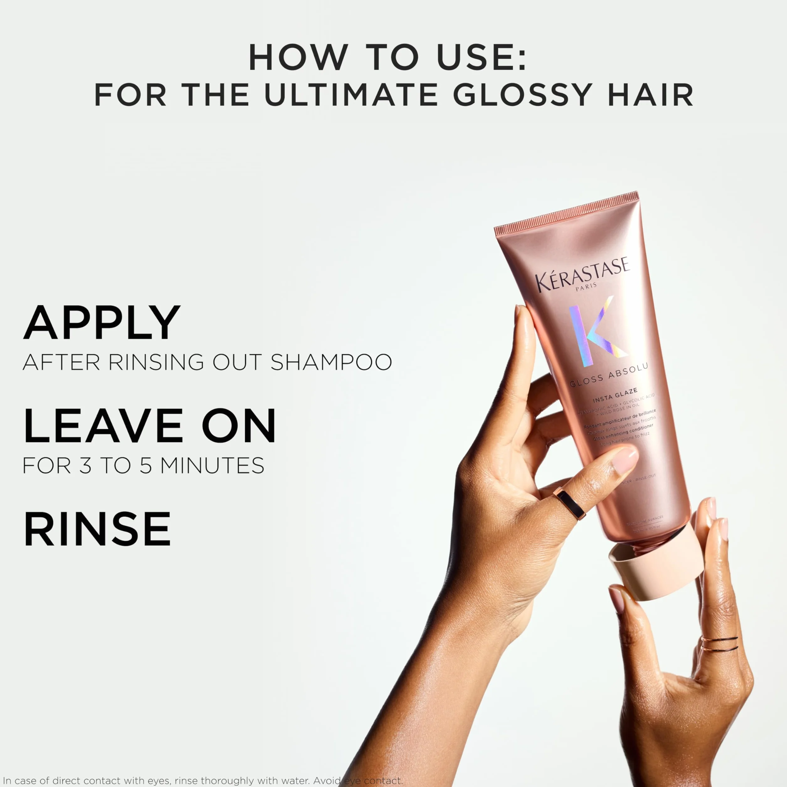 KÉRASTASE Gloss Absolu Fondant Insta Glaze Après-Shampoing Brillance Cheveux Ternes Acide Hyaluronique Acide Glycolique Rose Sauvage Cheveux Longs Frisottis