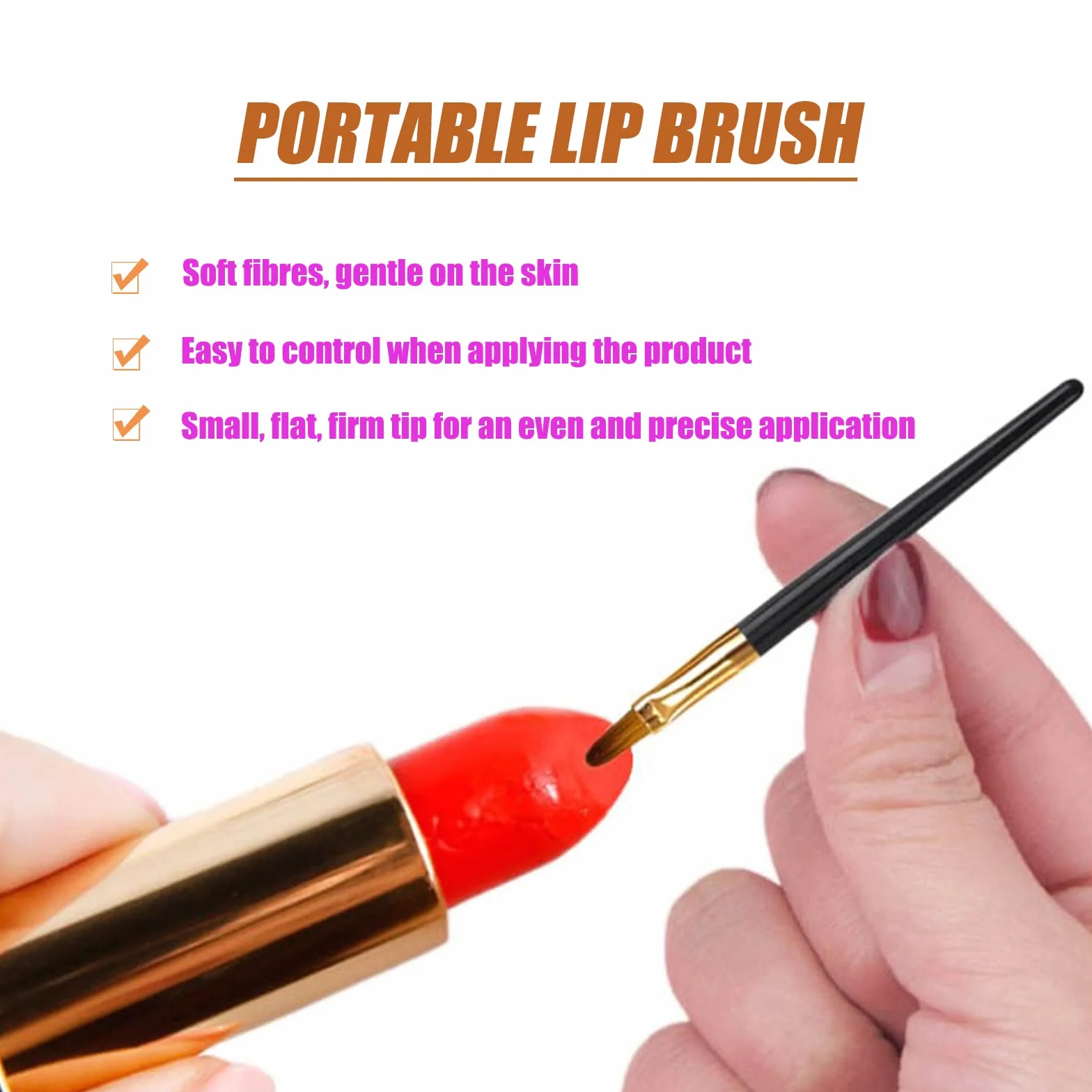 Pinceaux Lèvres Jetables 100 Pièces, Pinceau à Lèvres Portable Applicateur Rouge à Lèvres, Pinceau Eyeliner Jetable, Pinceaux à Cils Mascara, Outil Cosmétique Maquillage
