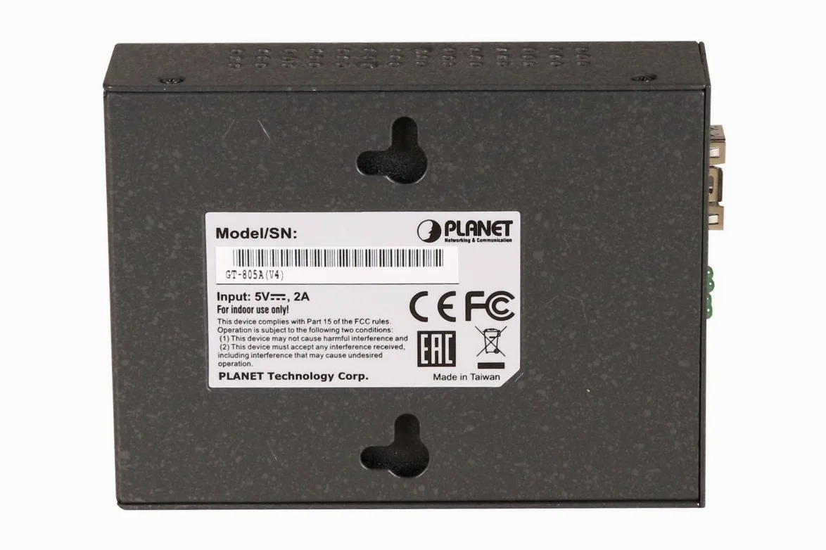 PLANET GT805A convertisseur de Support réseau 1000 Mbit/s Multimode Noir
