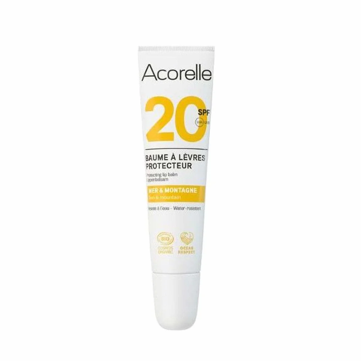 Acorelle Certified Organic Protective Lip Balm SPF20 10ml