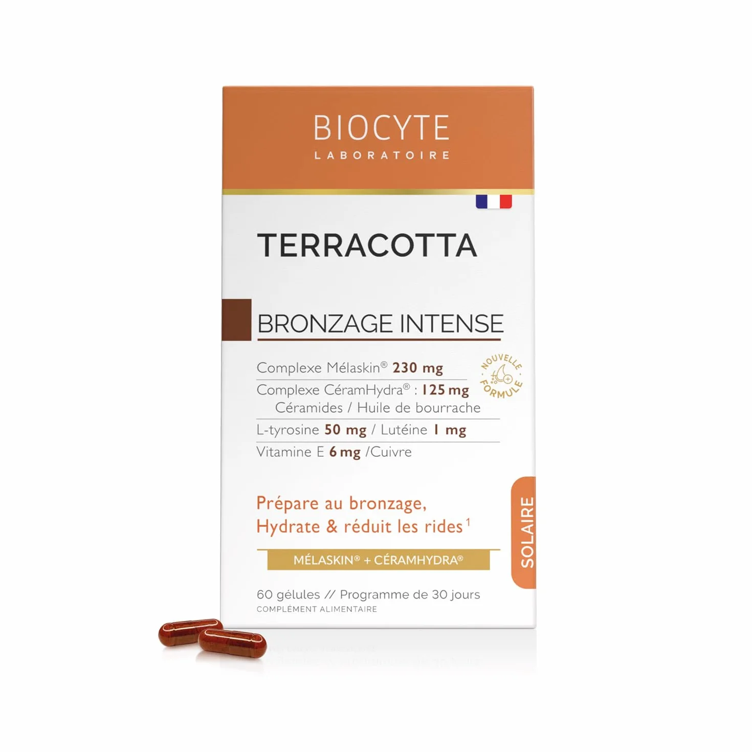 BIOCYTE Terracotta Bronzage Intense Complement Alimentaire Bronzage - 30 jours