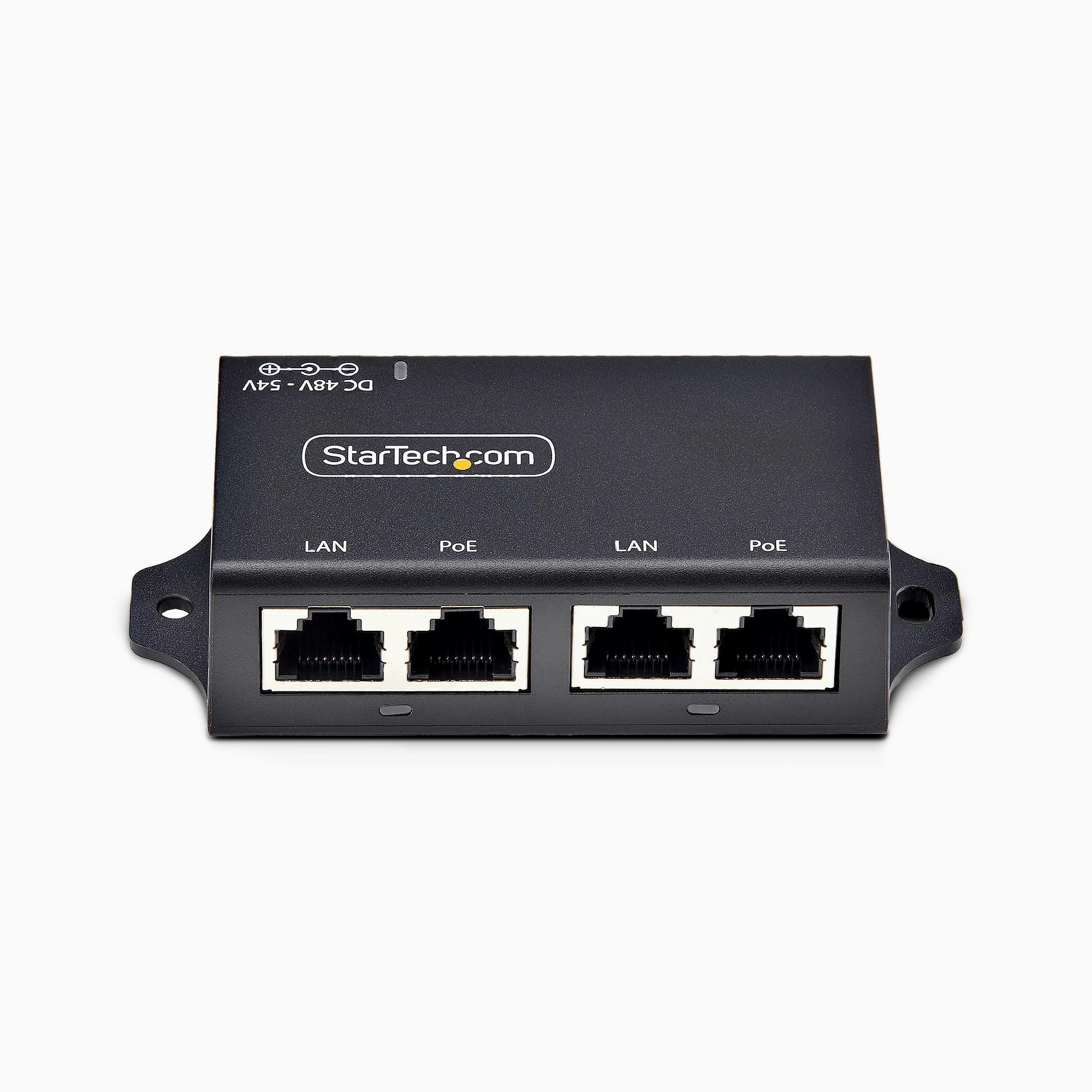 StarTech Injecteur PoE+ Midspan 2 Ports 30W 802.3af/at (AF221CE-POE-INJECTO | 10/100/1000Mbps, Ethernet 1Gbps, Montage mural, Protection ESD niveau 4, Cat5/5e/6/6a