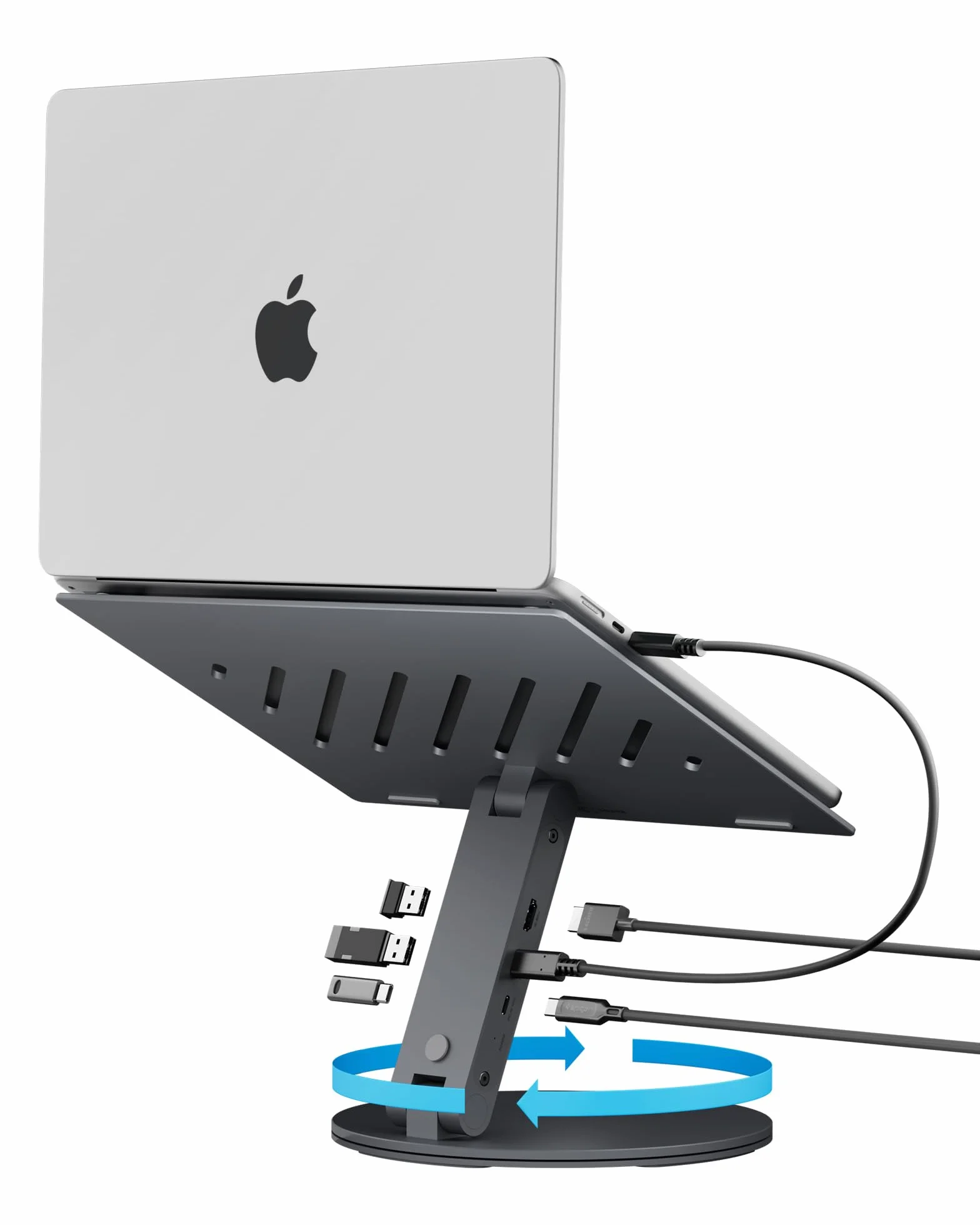Spigen ArcDock Hub 6-en-1 Station d'accueil HDMI 4K60Hz USB-C USB-A 3.0 pour PC Portable jusqu'à 15.6" MacBook iPad
