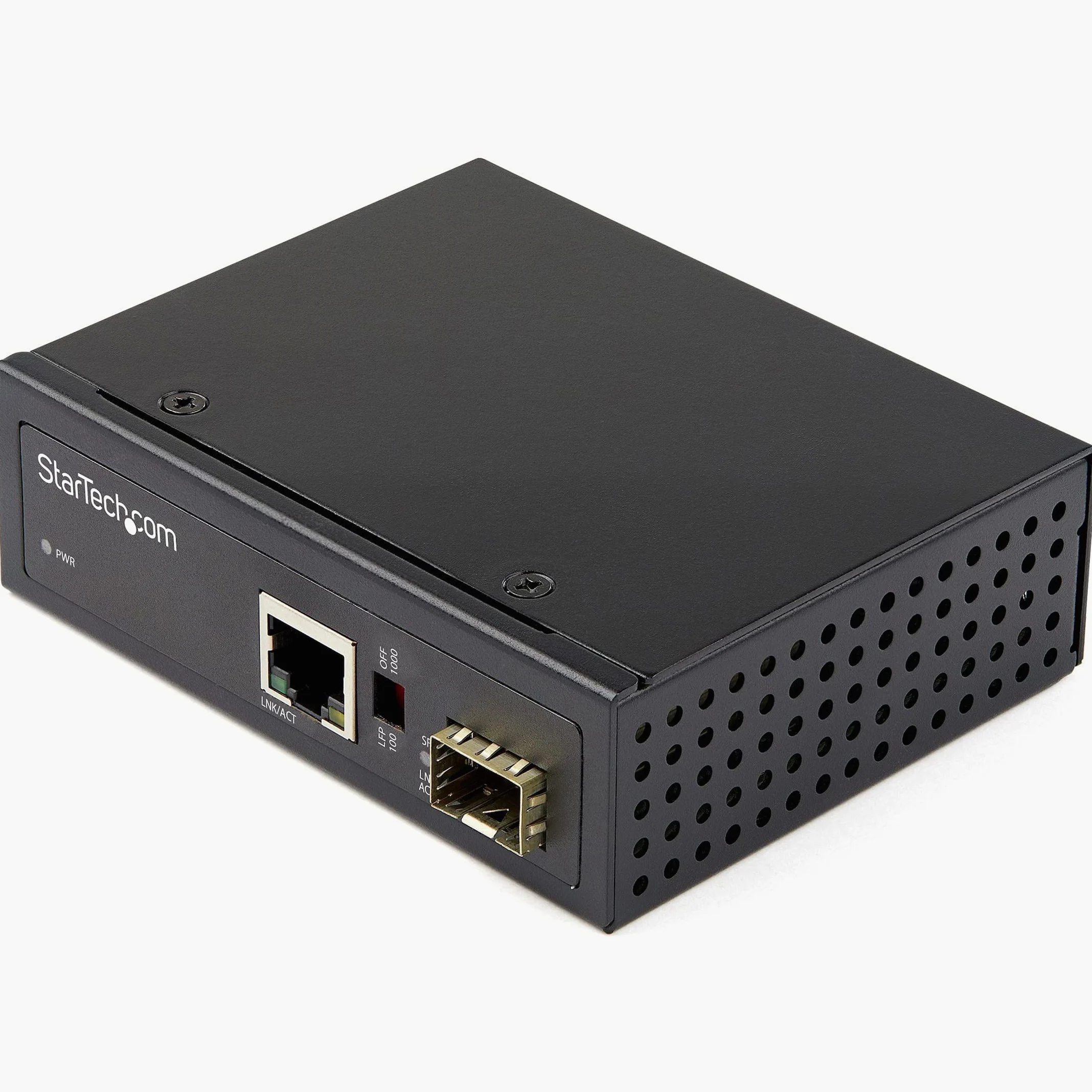 StarTech Convertisseur Fibre RJ45 Industriel, 1Gbps SFP (IMC1GSFP) | Monomode ou multimode, 12-56V CC, IP-30, -40 à +75C, Trames 16K, Mural/DIN