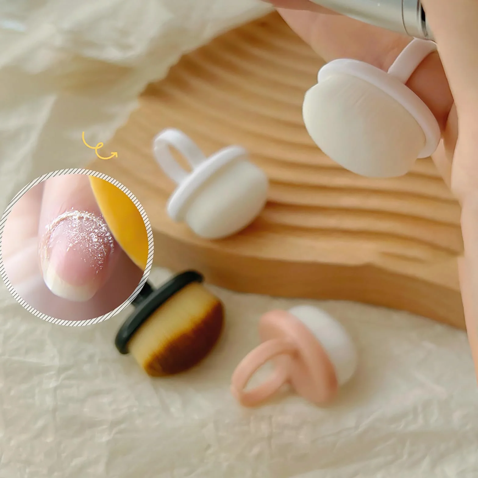 Lot de 5 pinceaux à poussière pour ongles - Pinceau de manucure