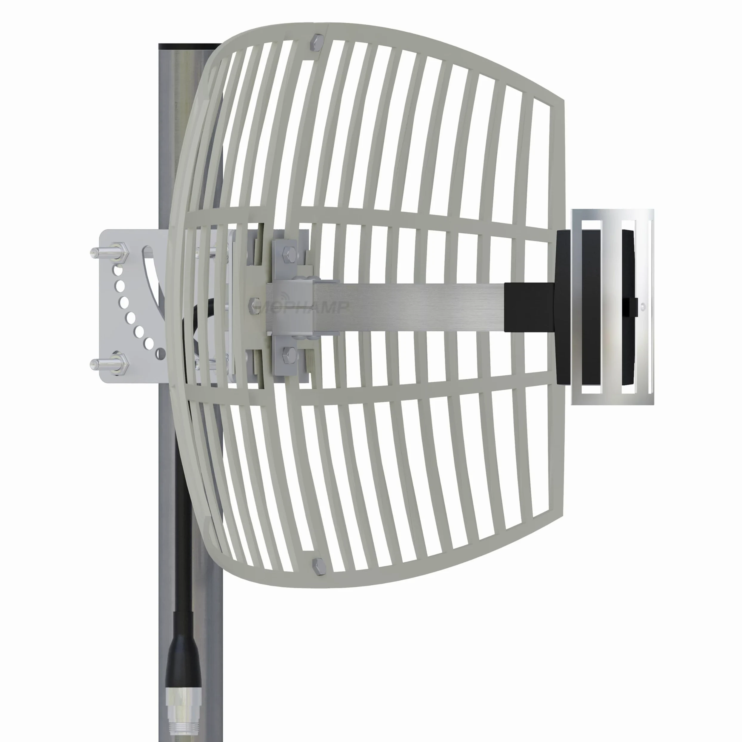 Antenne WiFi Externe 2,4 GHz, Gain 17 dBi - Réception Longue Distance jusqu'à 10 km, résistante aux intempéries, avec câble à Faible Perte de 10 m, Compatible SMA et RP-SMA