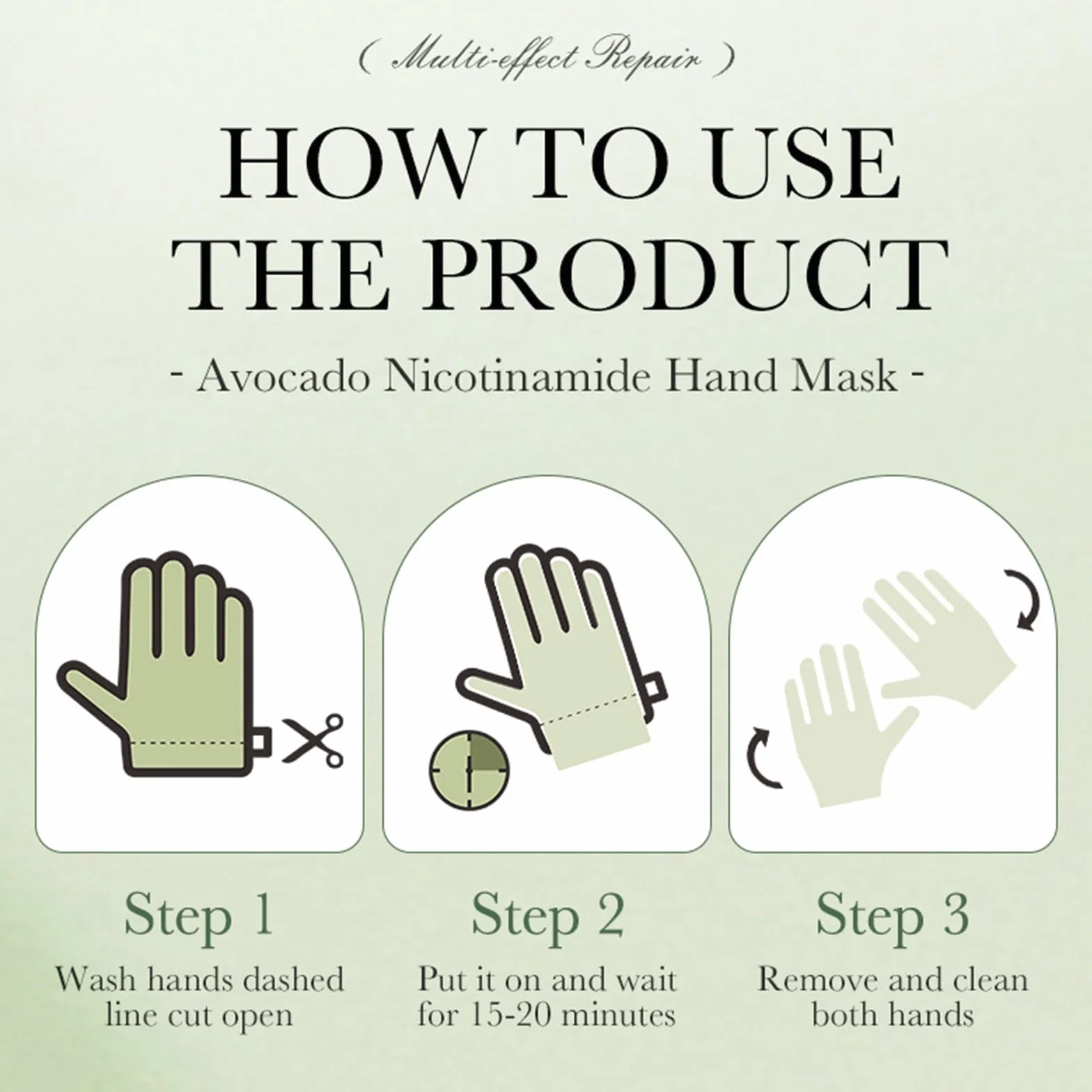 Masques Hydratants et Exfoliants pour les Mains à l'Extrait d'Avocat, Hand Mask Soin Mains Sèches