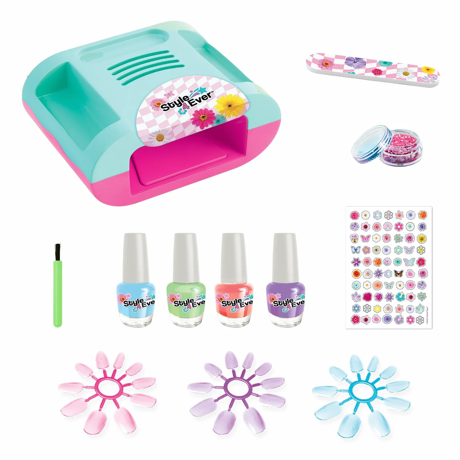 Canal Toys Style 4 Ever Set de Manucure Bloom Kit Créatif Nail Art Enfant 8+ Ans