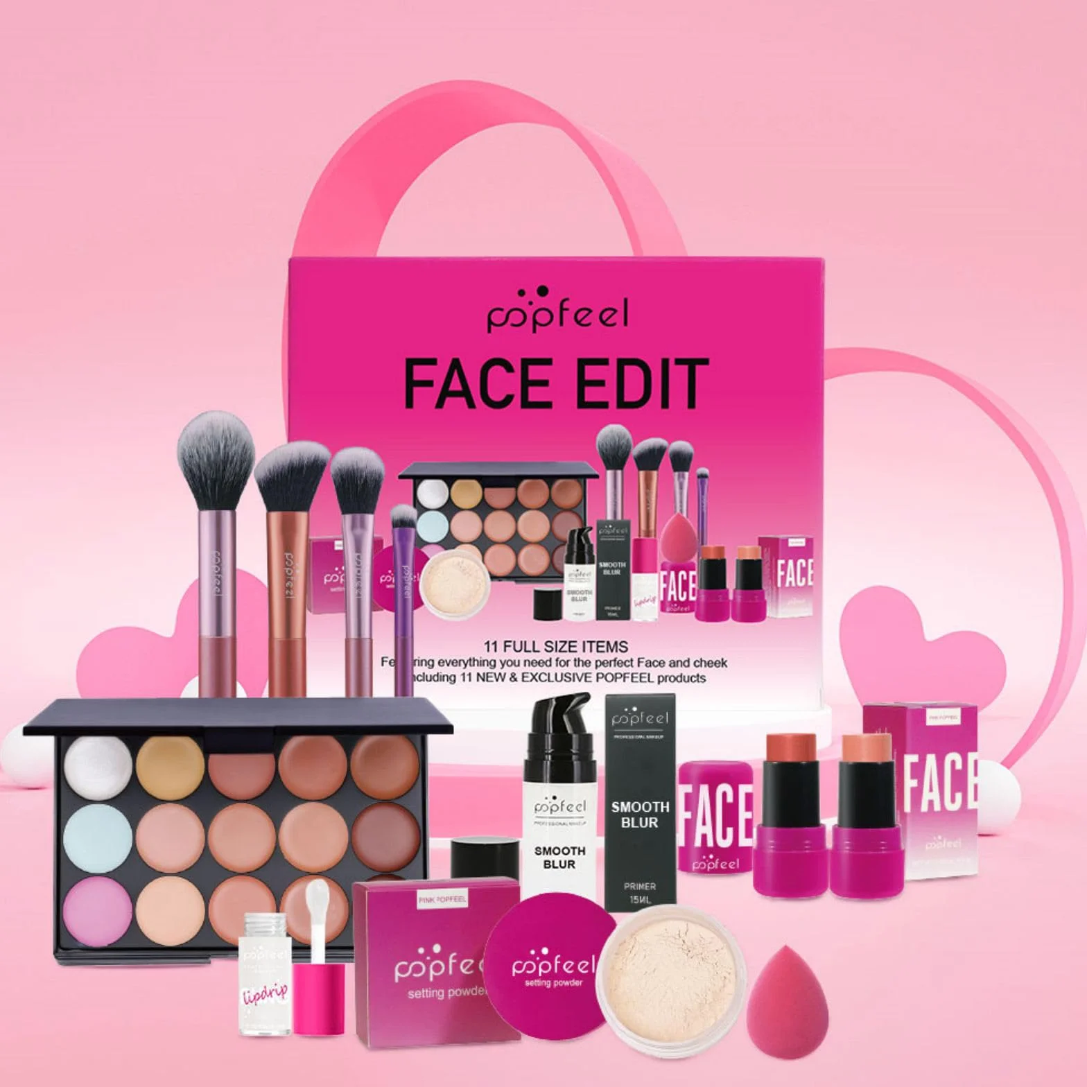 FantasyDay Coffret Maquillage Femme Kit de Maquillage Complet Mallette Maquillage Adventskalender 2025 Makeup Set Ombres Paupière Rouge Lèvre Pinceaux Correcteur Mascara Fard à Joues