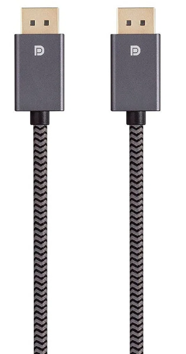 Monoprice Lot de 10 câbles DisplayPort 1.4 EasyPlug en nylon tressé – Gris – 8K @ 60 Hz, jusqu'à 32,4 Gbit/s, compatible avec PC, ordinateur portable, TV, projecteur