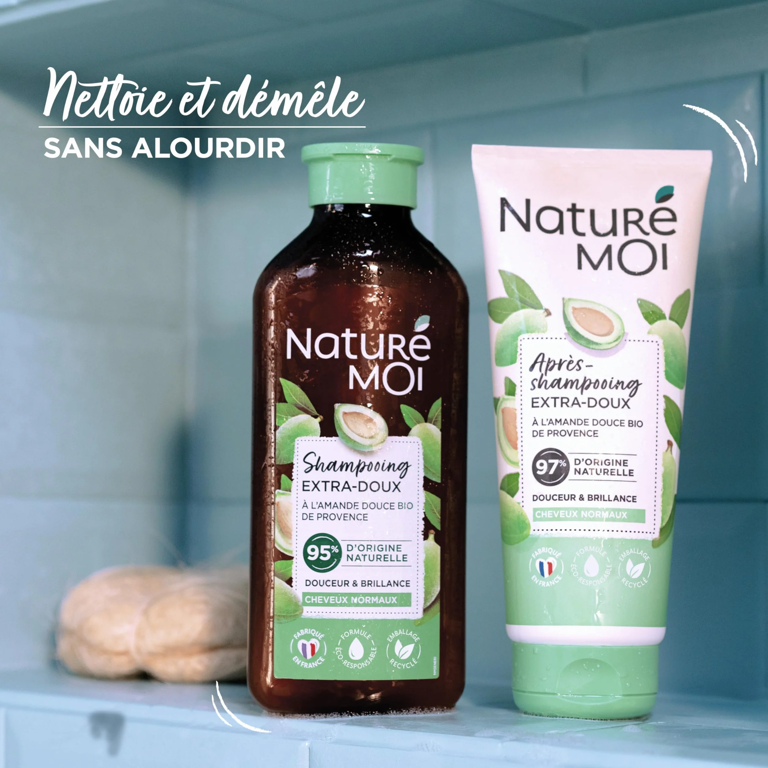 Naturé Moi Après Shampooing Sans Sulfate Extra Doux Démélant Cheveux Normaux Amande Douce Bio 200 ml