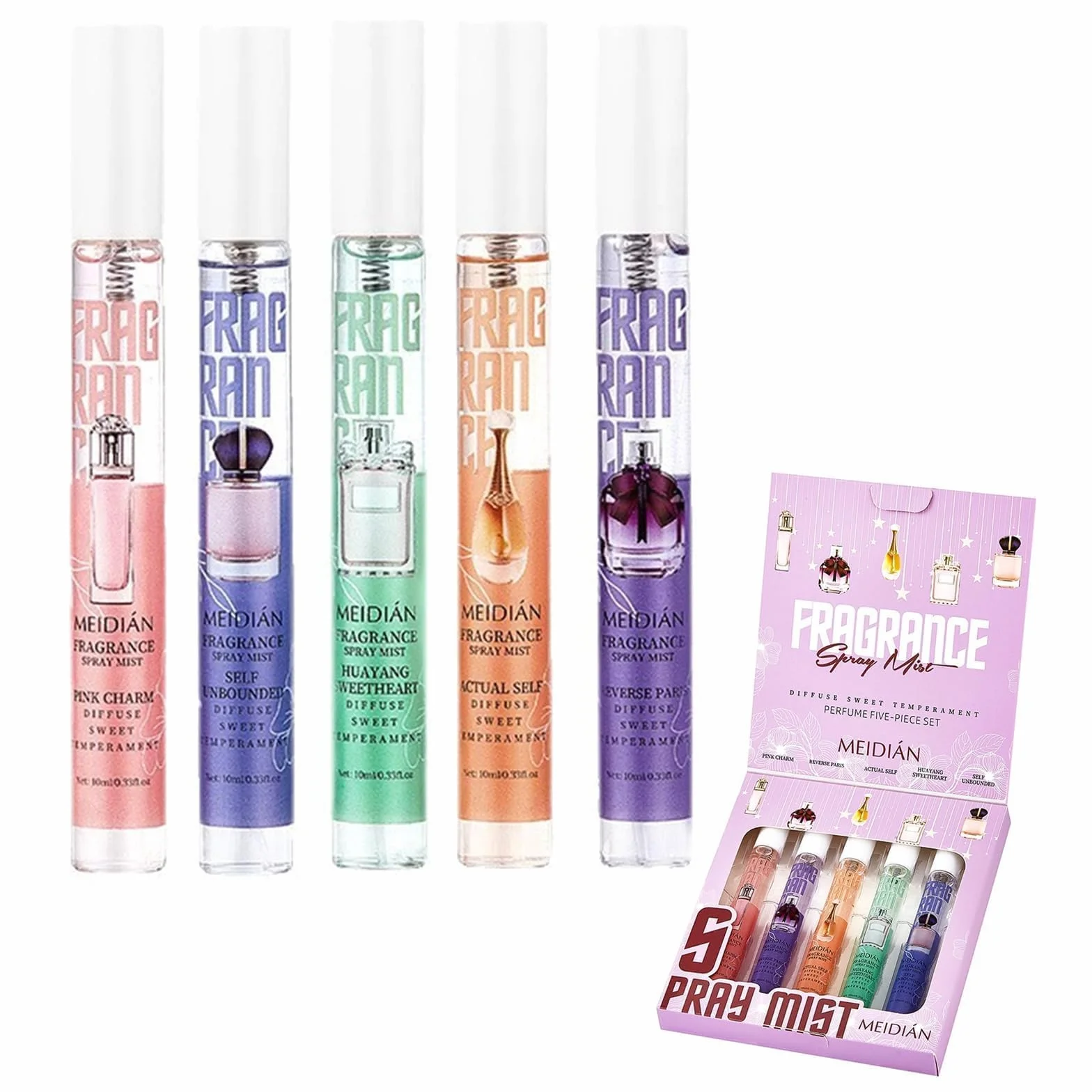 Coffret Cadeau Brume Corporelle Parfumée Femme 5x10ml