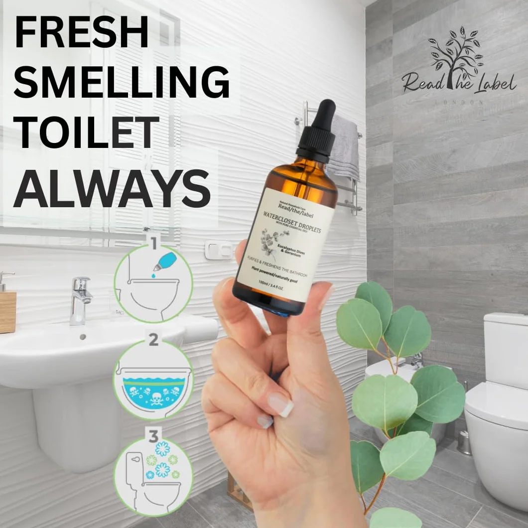 Géranium Eucalyptus Dives Gouttelettes aux huiles essentielles 100% pures Purifie et rafraîchit la salle de bain