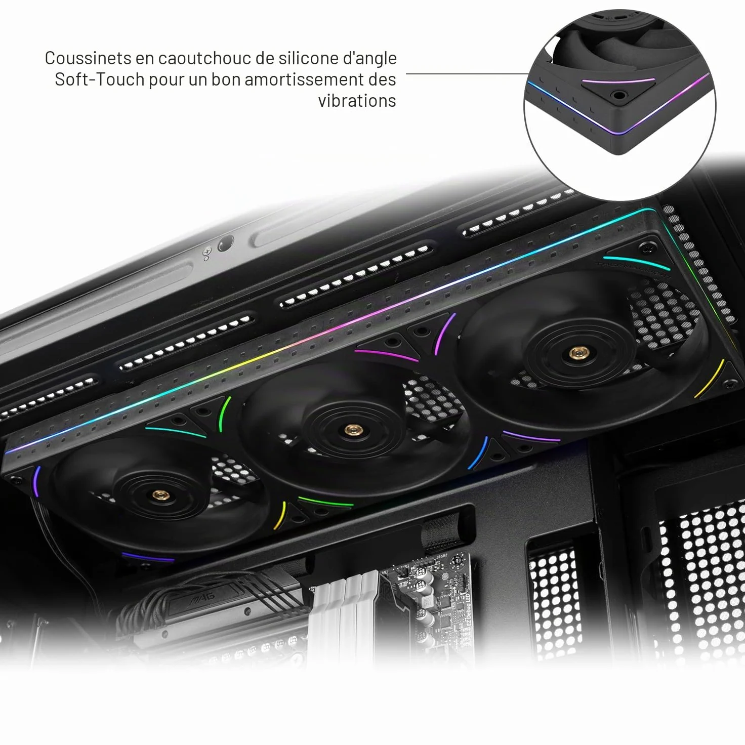 TR TL-UB36 Ventilateur de refroidissement de câble simplifié 2150 tr/min PWM S-FDB V2 Bearing 3D Dynamic Balance Couplet Chassis Fan