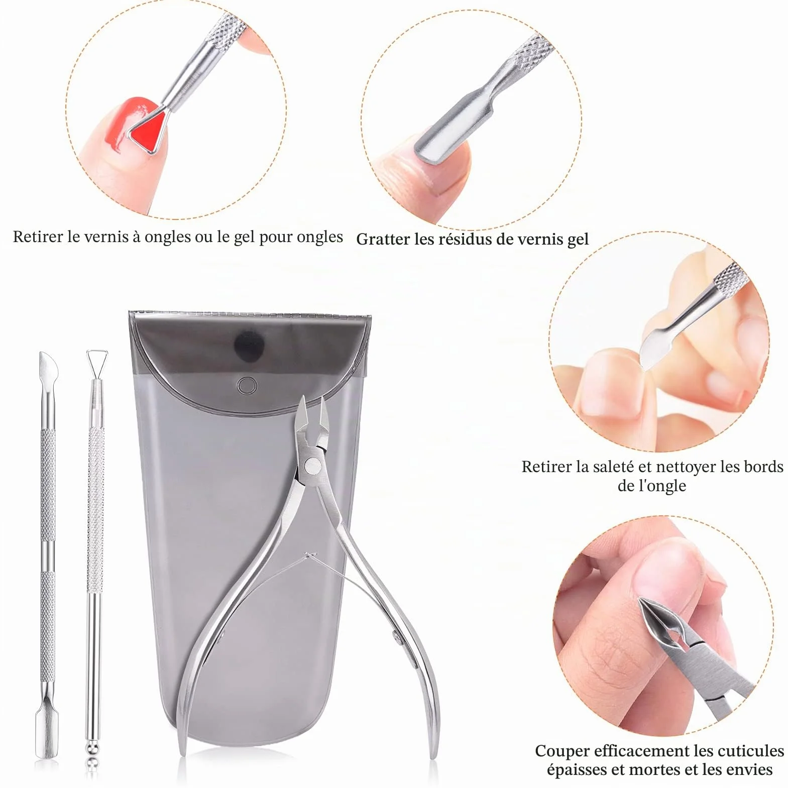 Kiiwah Lot de Limes à Ongles Professionnelle 13pcs avec Pousse Cuticule, Bloc Polissoir 7 Faces, Brosse et Séparateur