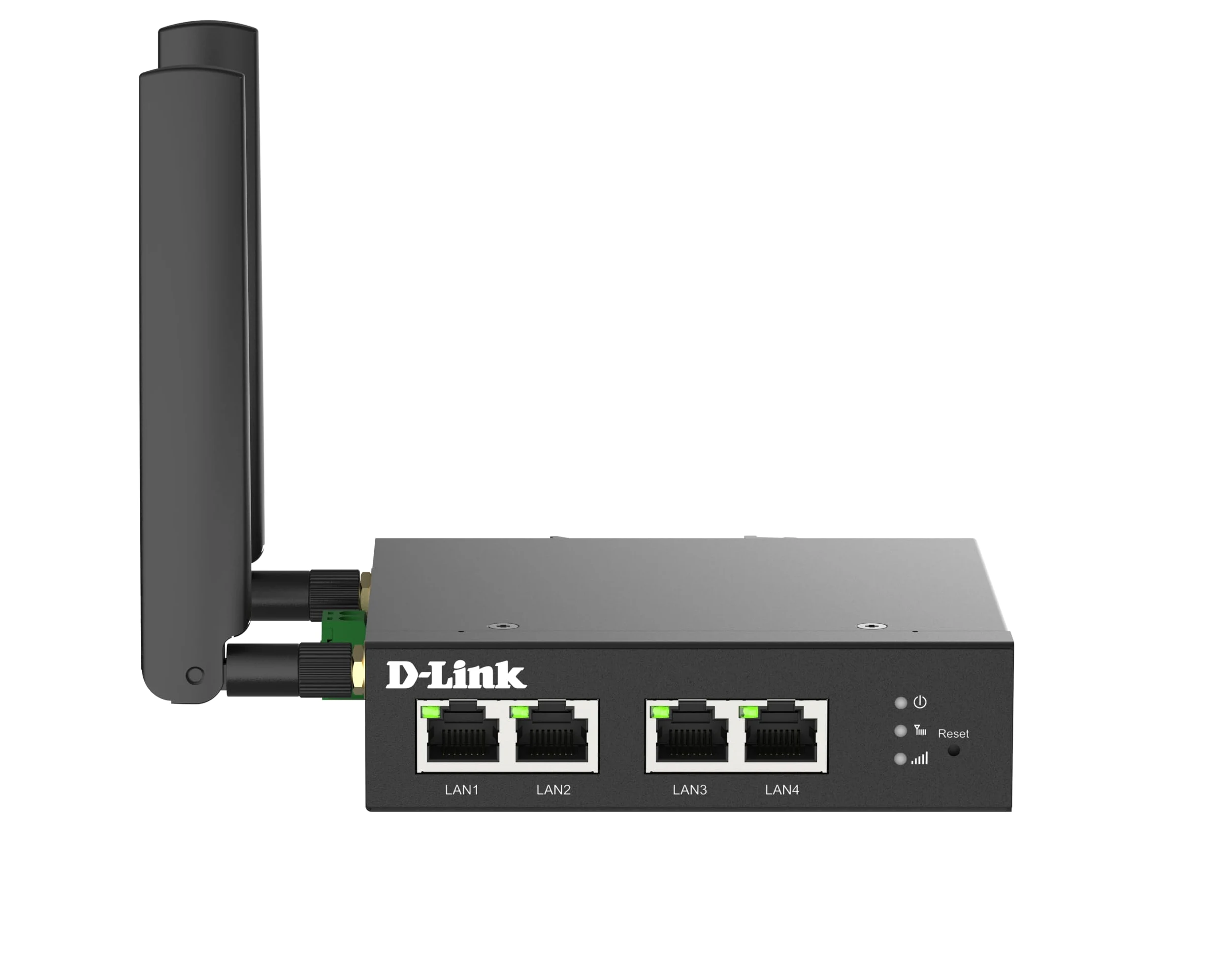 D-Link DWM-314-T Routeur Modem 4G Multi-Connect – Industriel LTE Cat.4, 150 Mbps Téléchargement, 4 Ports Fast Ethernet, Sécurité VPN, Plug & Play, Gestion à Distance, Montage Rail DIN/Mural