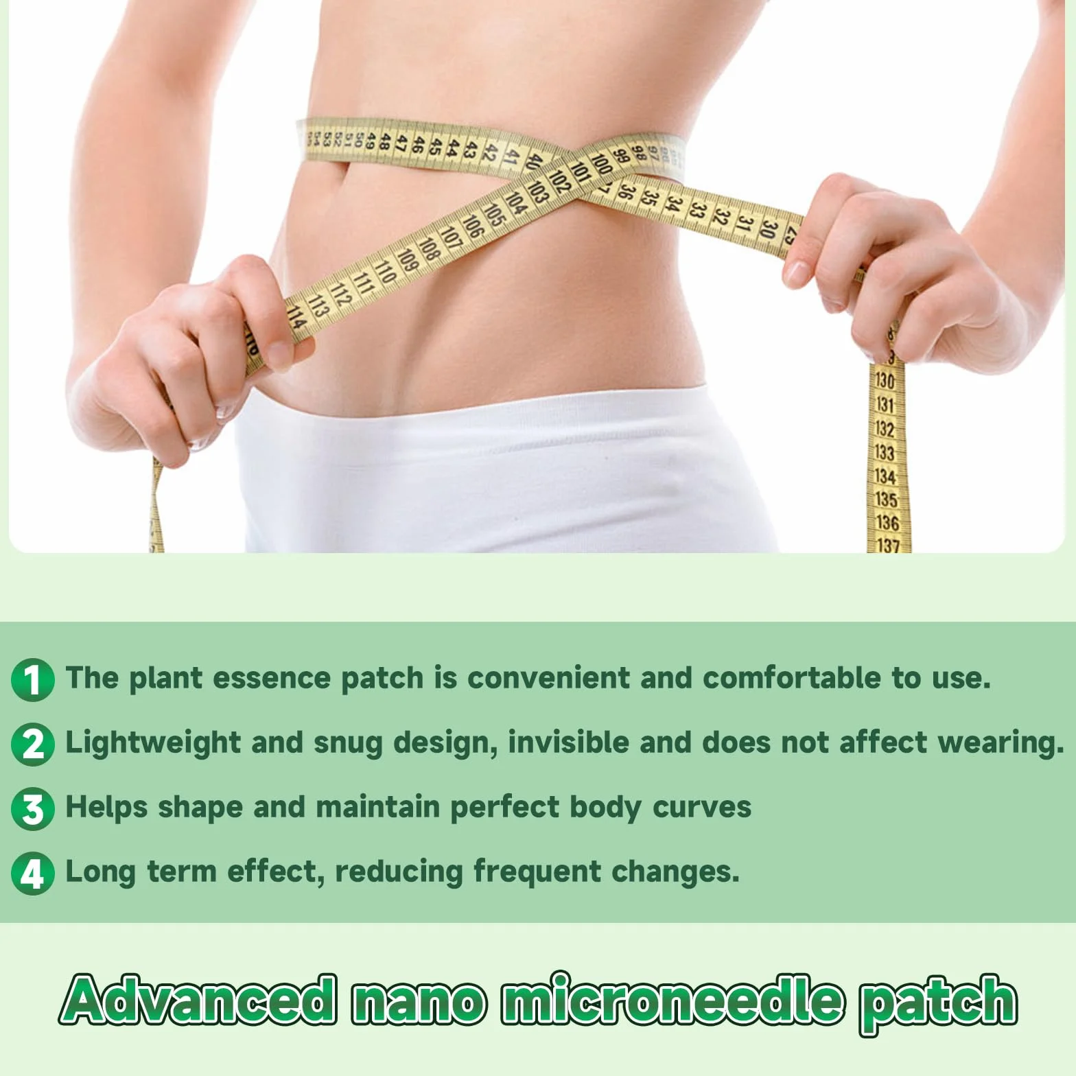 Moringa Patch Minceur 10 en 1, Patch Nano Minceur, Ingrédients Naturels, Patch Corporel Ultra Fin