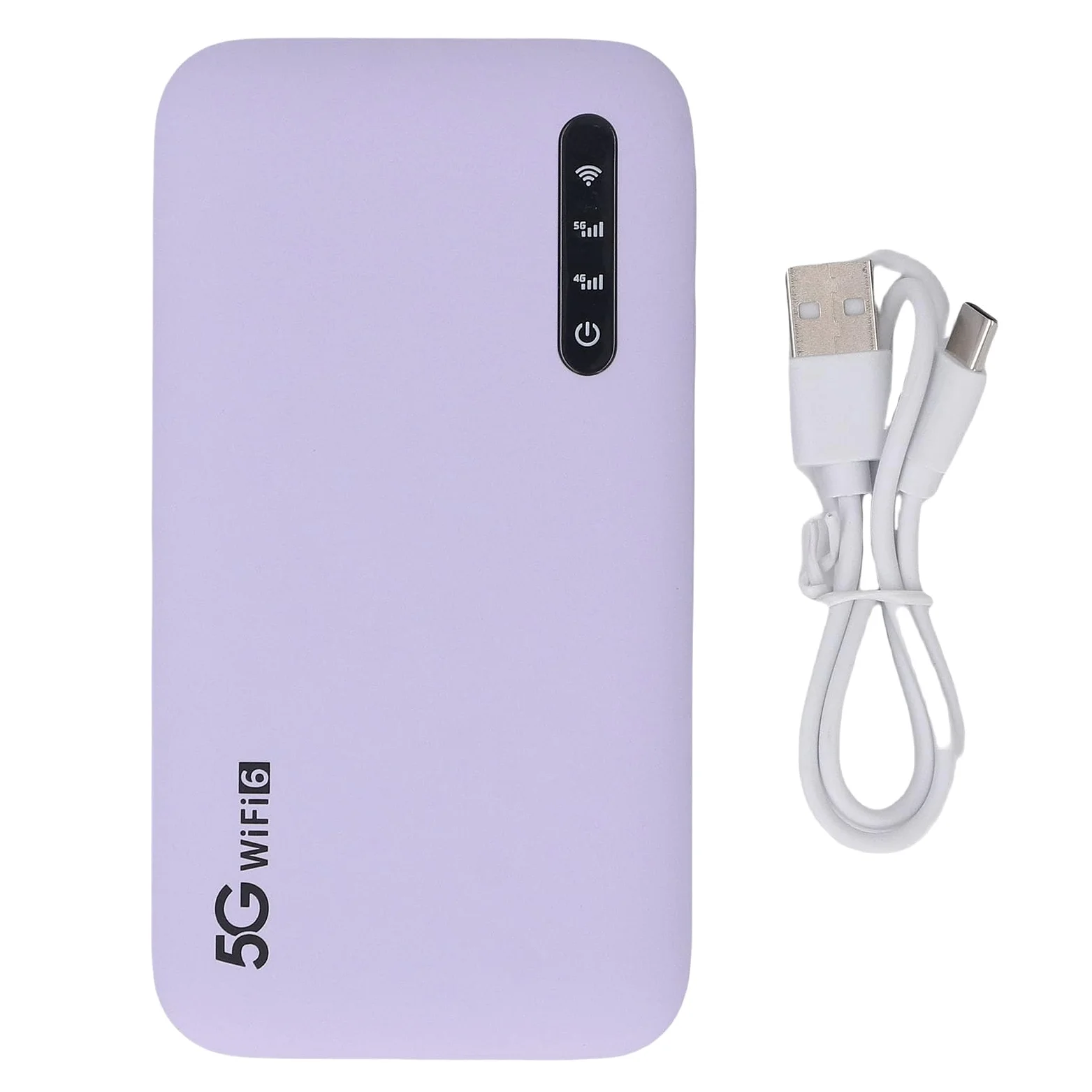 Point D'accès Mobile 5G, Routeur Wi-FI Haut Débit de Wi-FI 6 avec Emplacement pour Carte Nano SIM, Compatible avec 16 Appareils, Batterie 6100 MAh, Point D'accès Wi-FI Portable