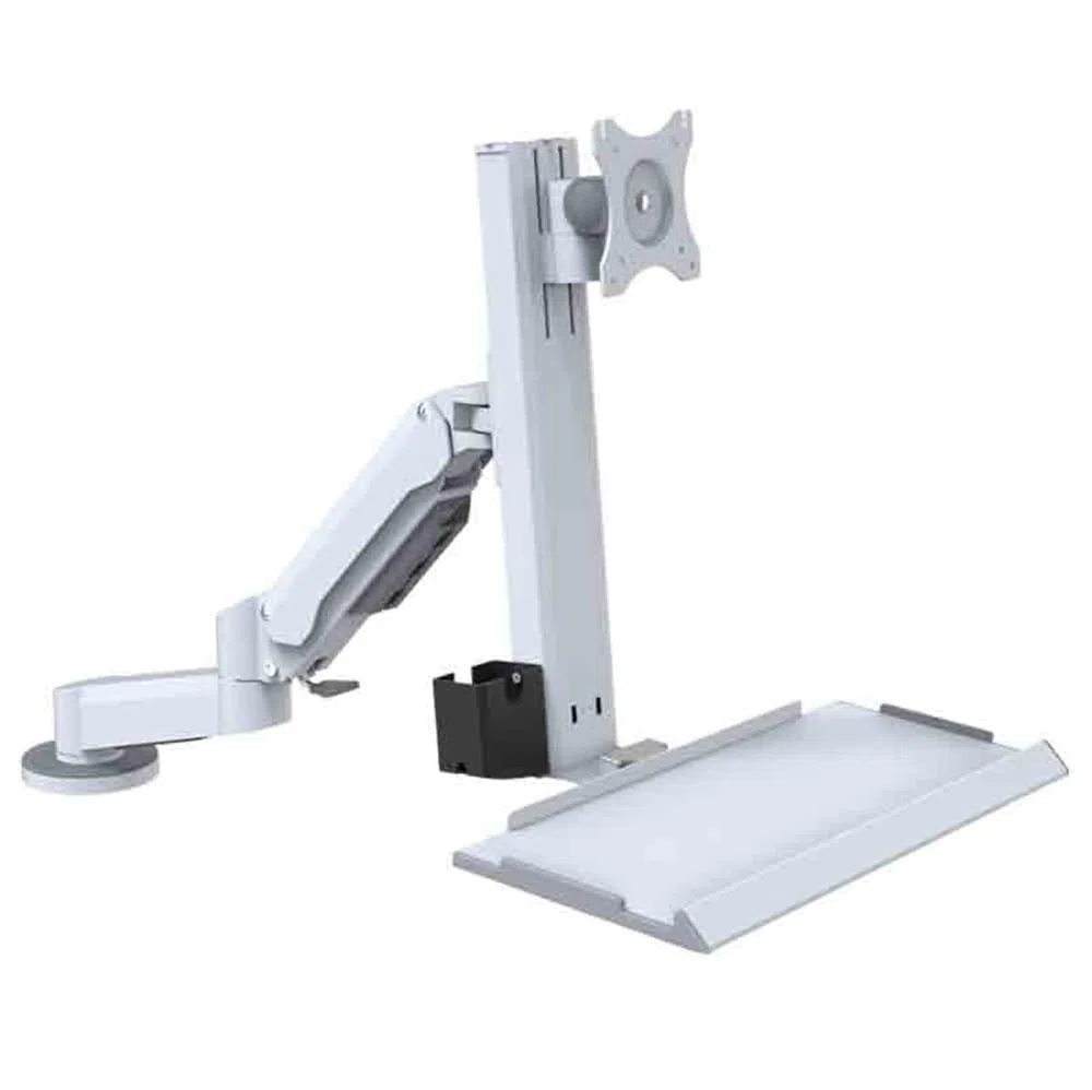 Support de Moniteur Support de Moniteur de Table à Double Bras de Serrage avec Plateau d'ingénierie adapté aux écrans de 15 à 32 Pouces Bras pour Écran PC