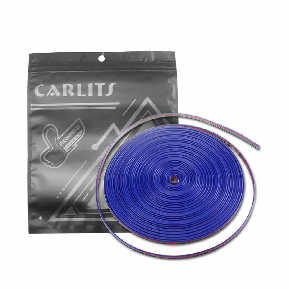 Câble D'Extension RGB 4 Broches 22AWG 4x0.32mm² 33ft pour Bande LED 5050 3528